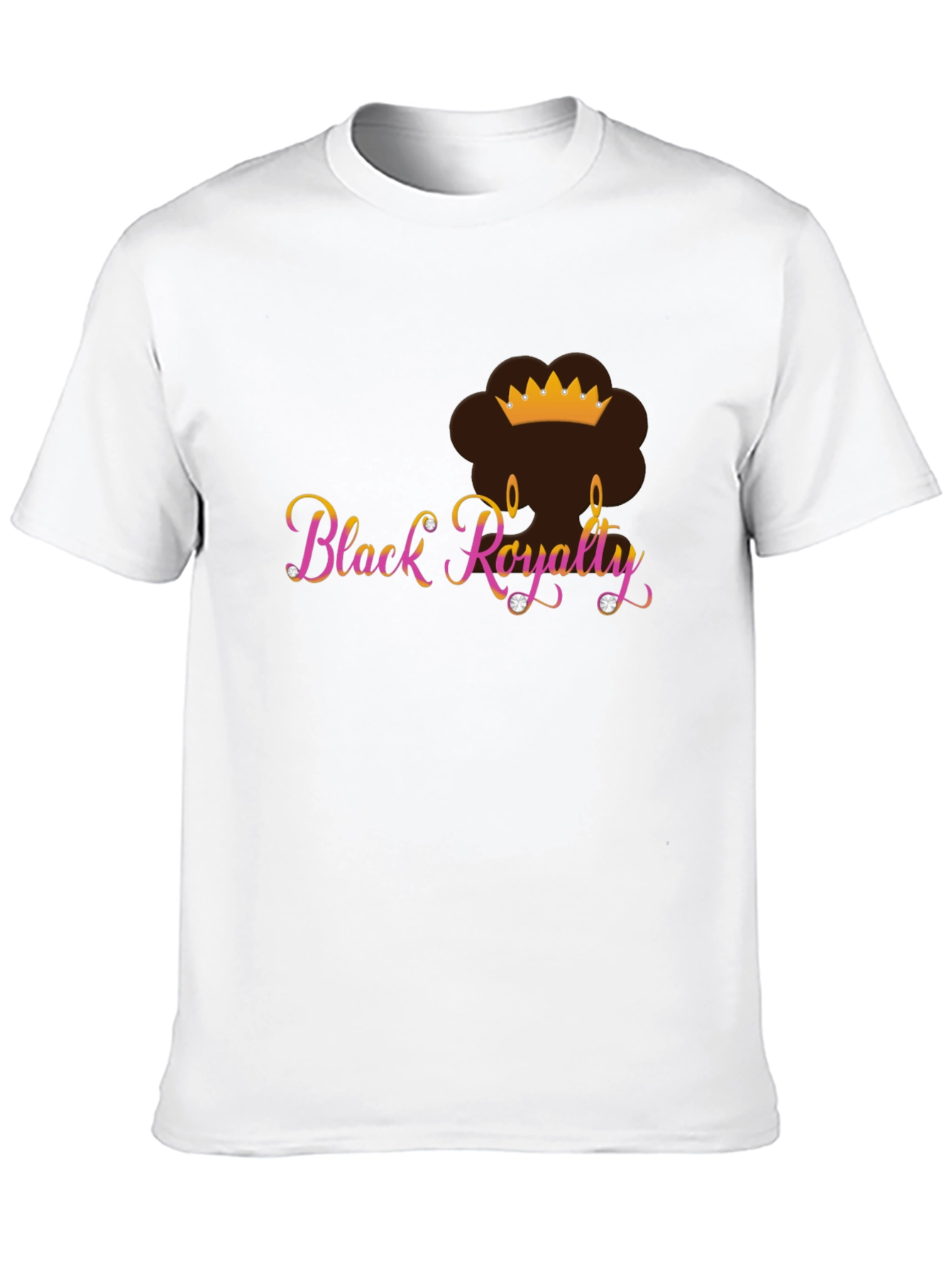 Black Royalty Tee - Crowned Queen