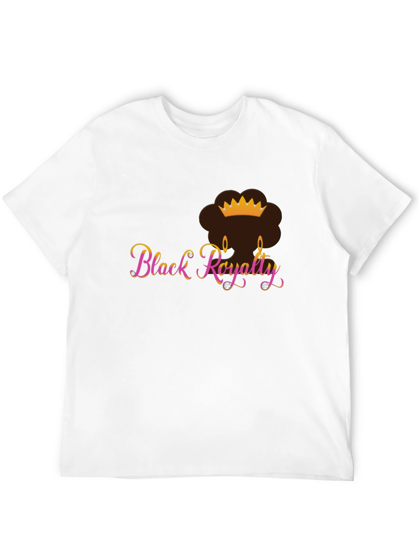Black Royalty Tee - Crowned Queen