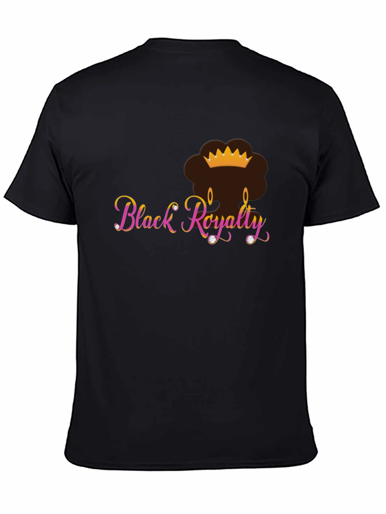 Black Royalty Tee - Crowned Queen