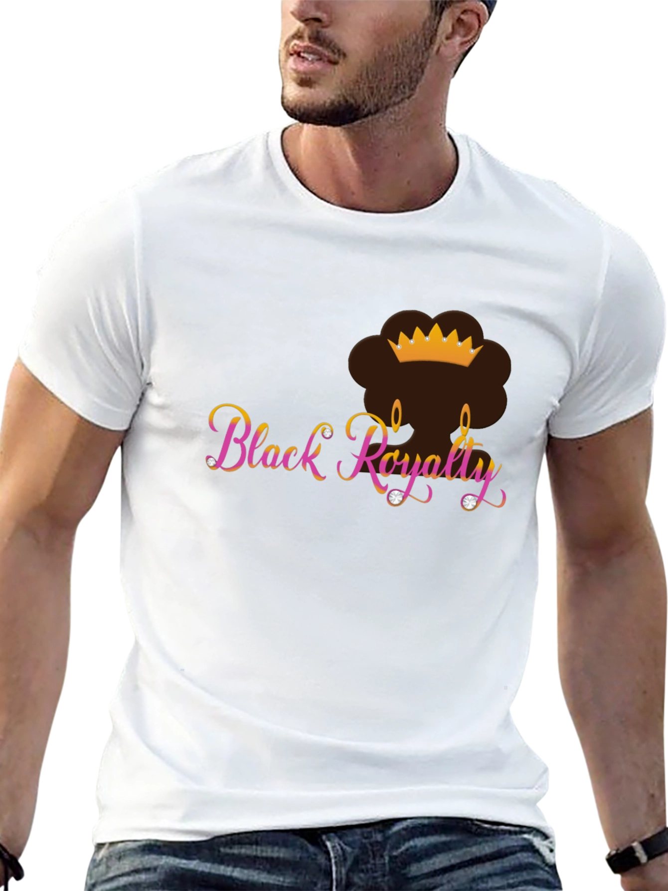 Black Royalty Tee - Crowned Queen