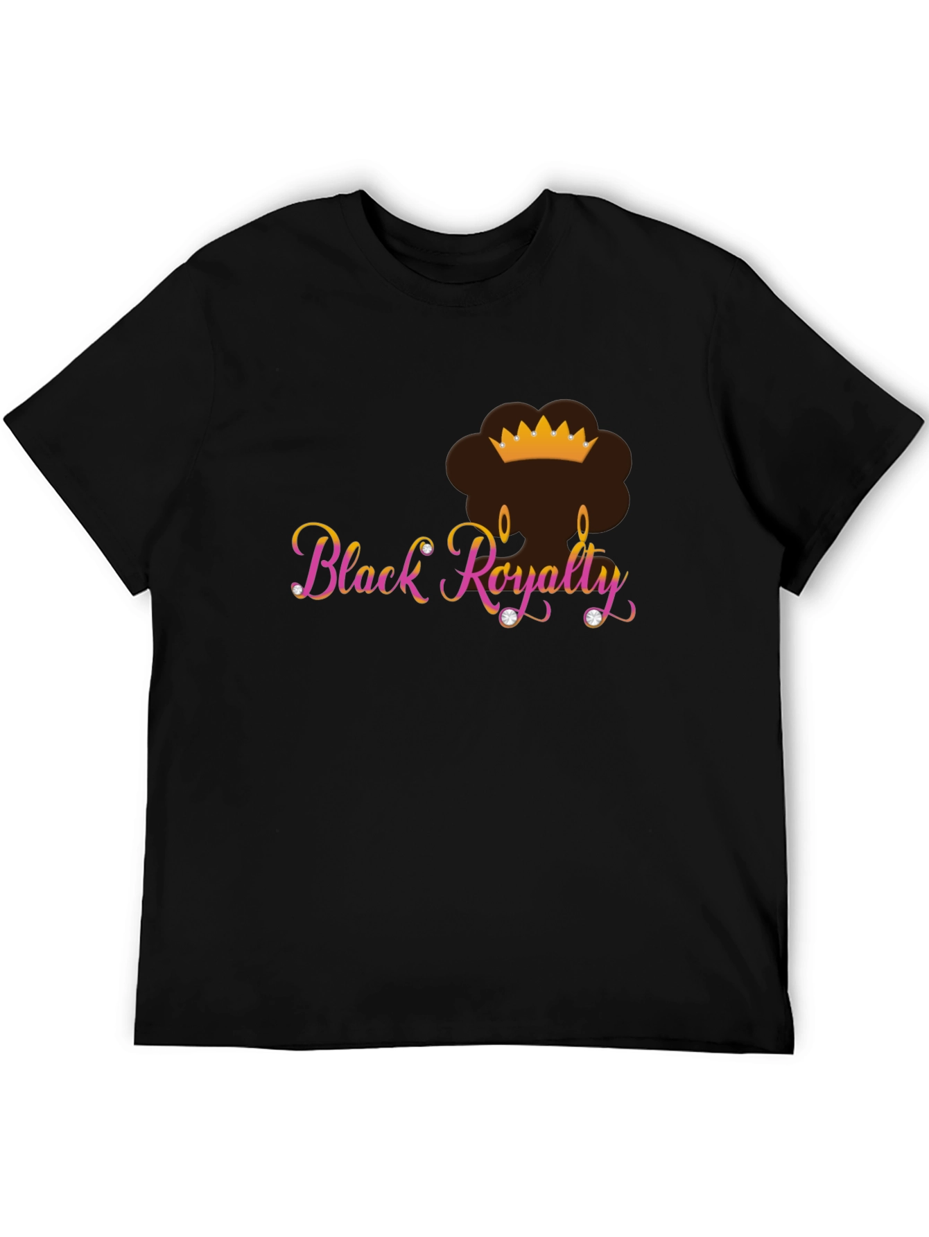 Black Royalty Tee - Crowned Queen