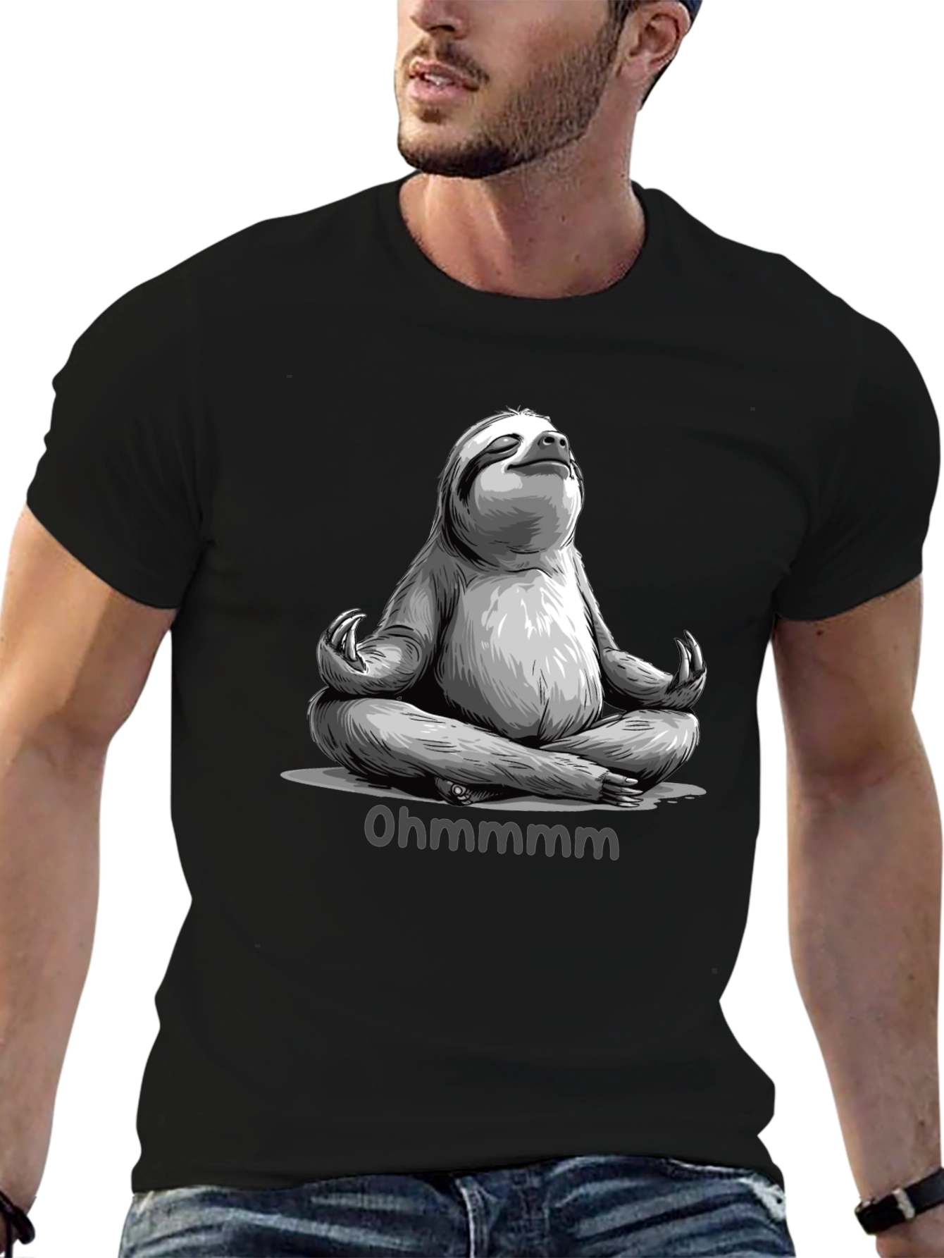 Meditating Sloth T-Shirt - Ohm Funny Yoga Tee