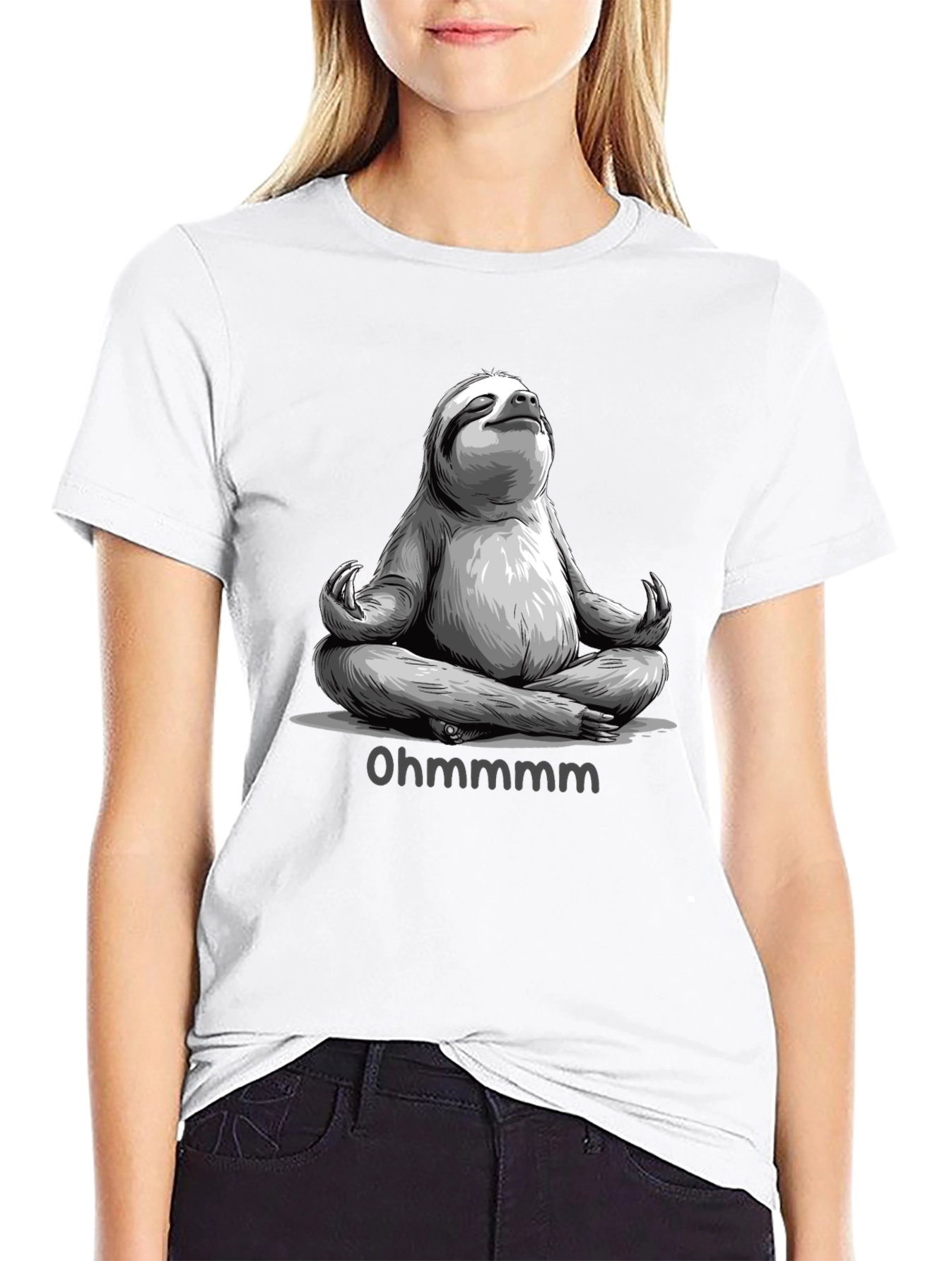 Meditating Sloth T-Shirt - Ohm Funny Yoga Tee