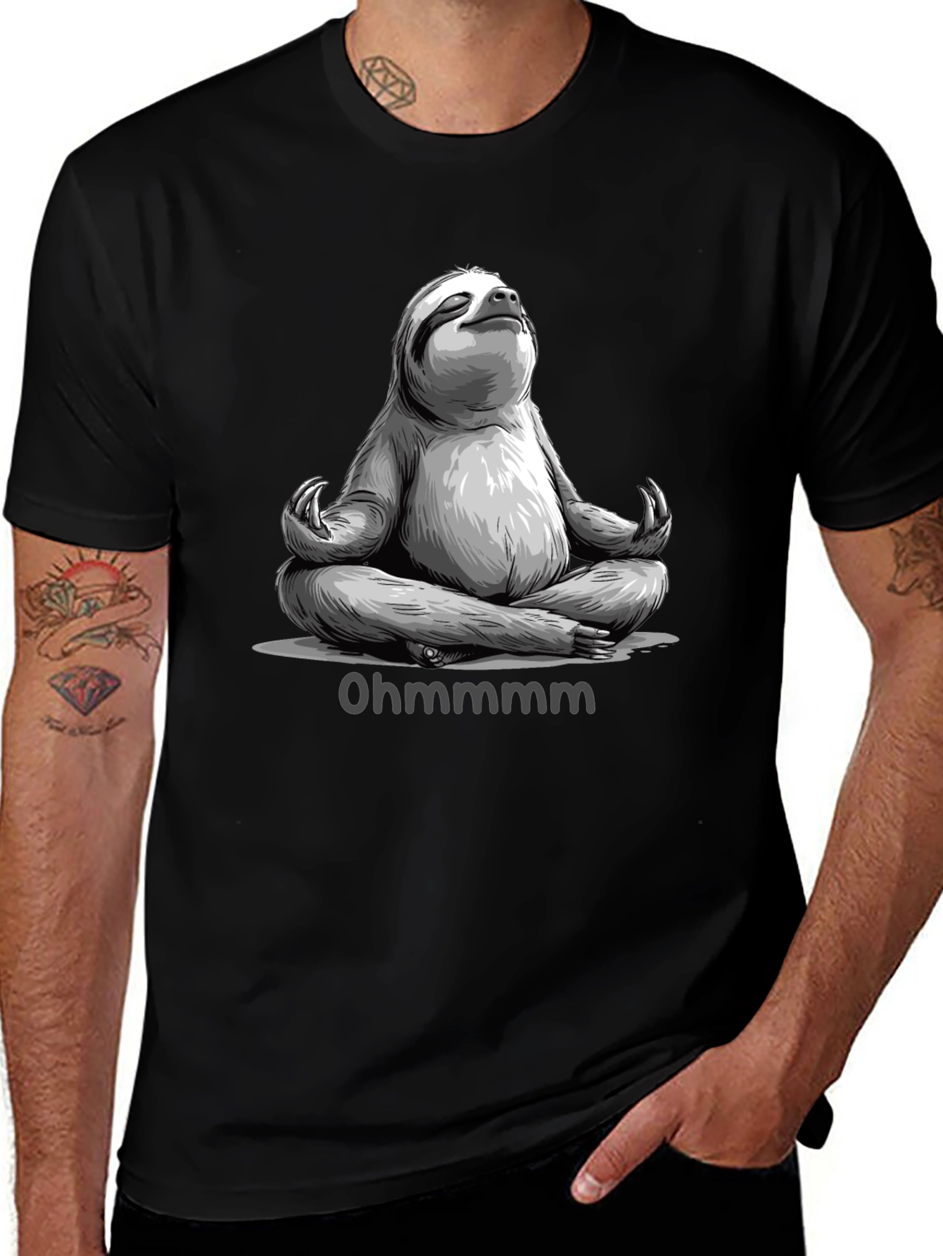 Meditating Sloth T-Shirt - Ohm Funny Yoga Tee