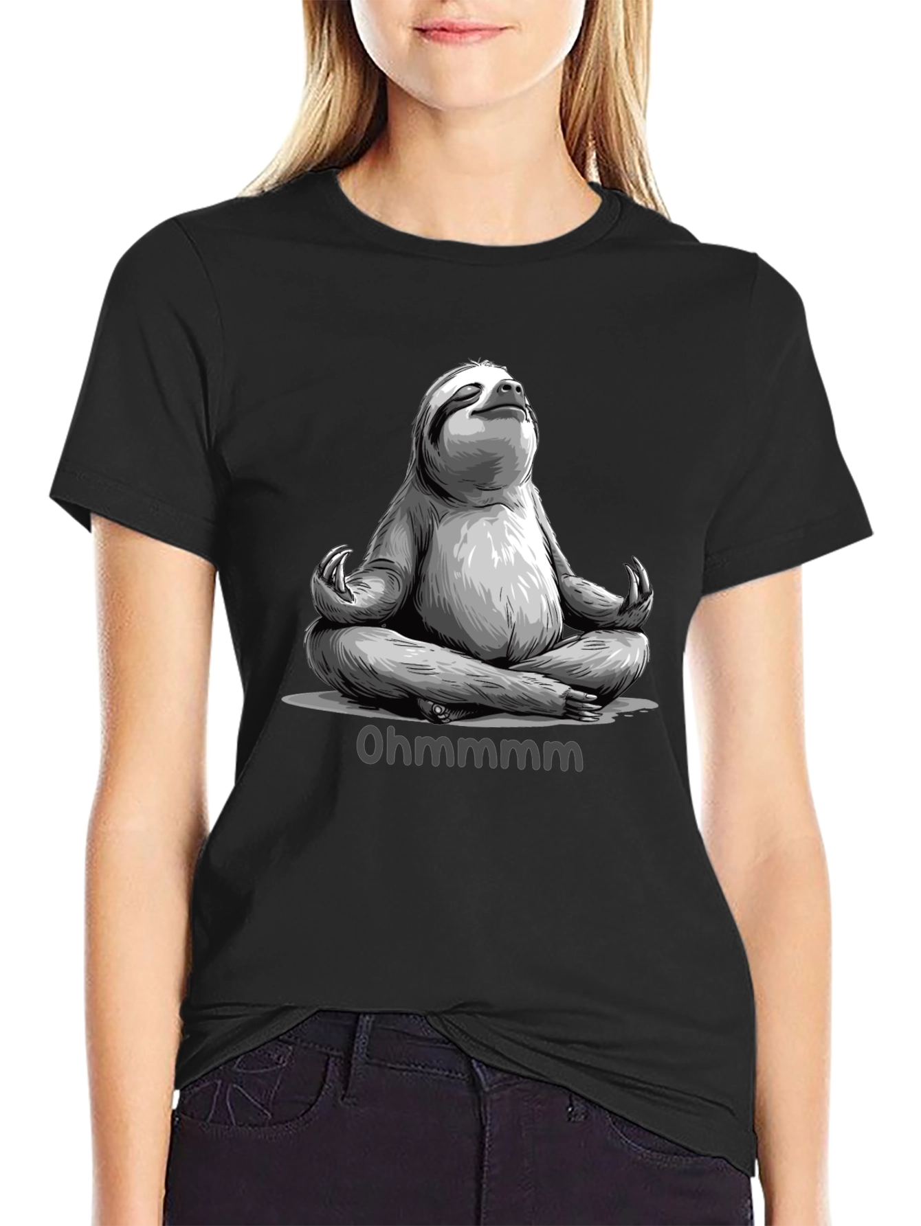 Meditating Sloth T-Shirt - Ohm Funny Yoga Tee