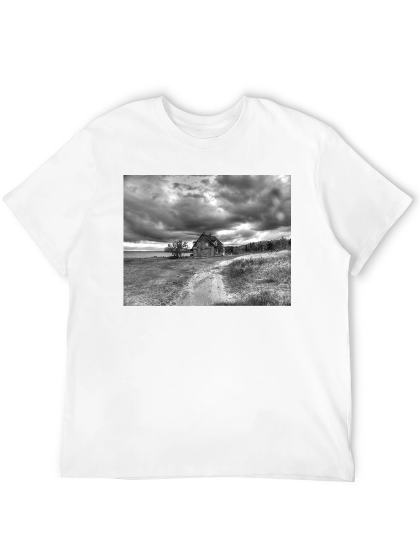 Distressed Farmhouse Black T-Shirt