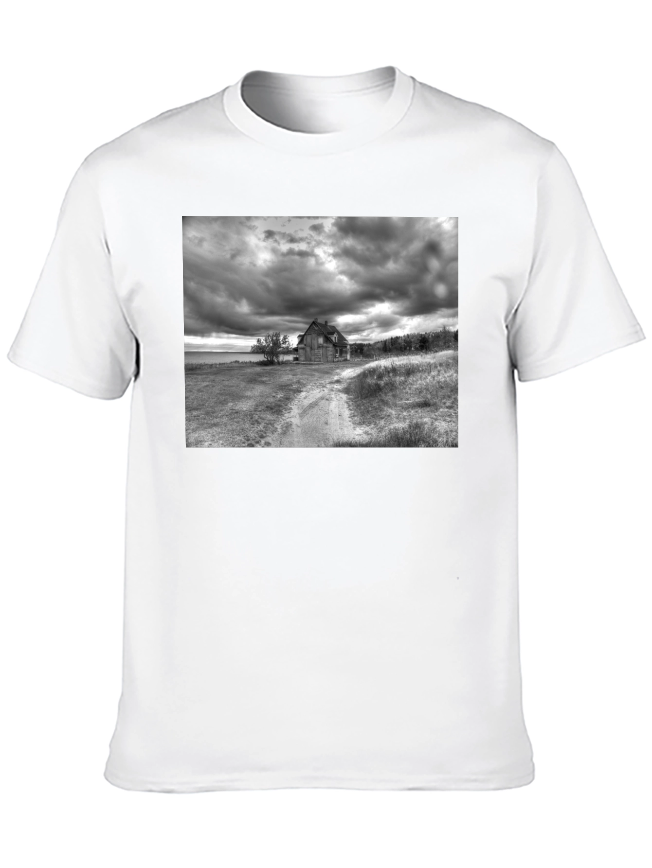 Distressed Farmhouse Black T-Shirt