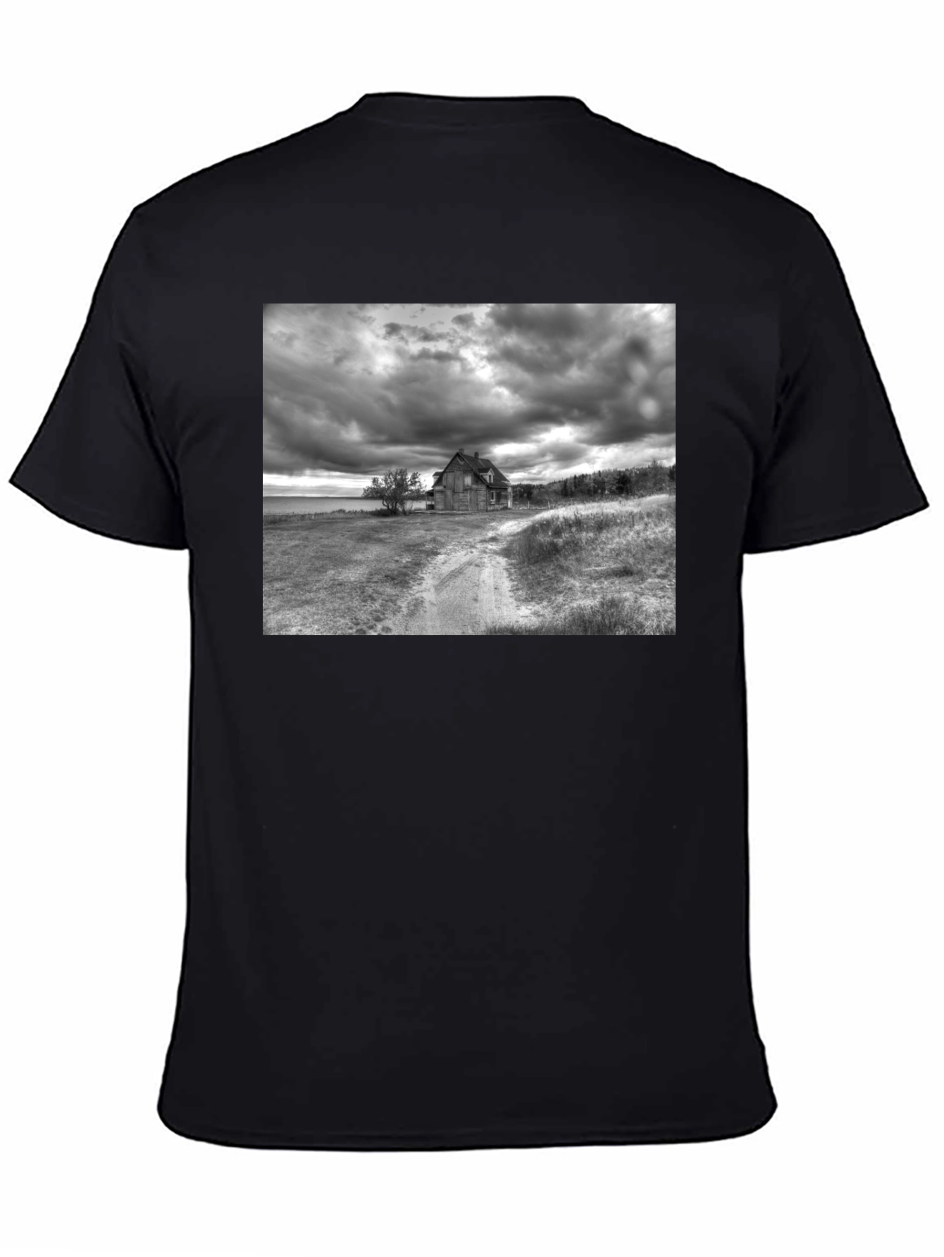 Distressed Farmhouse Black T-Shirt