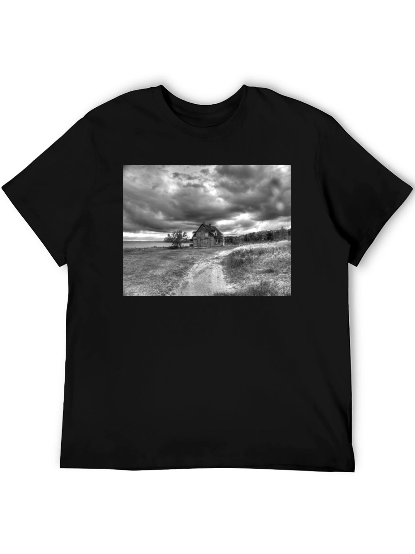 Distressed Farmhouse Black T-Shirt