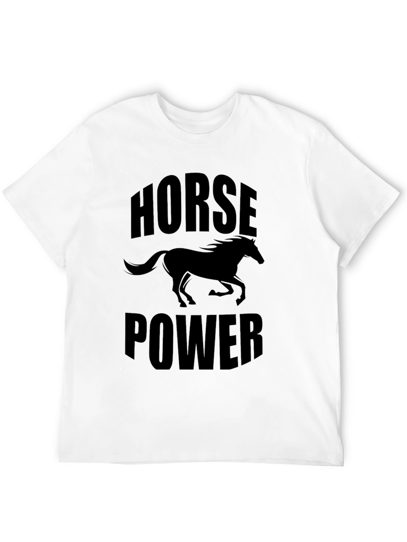 Horsepower Black T-Shirt: Bold Graphic Tee