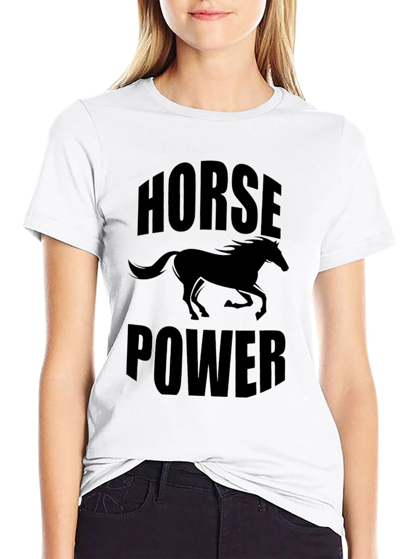 Horsepower Black T-Shirt: Bold Graphic Tee