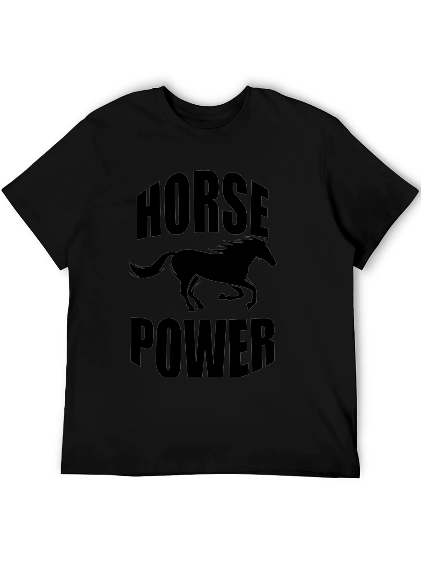 Horsepower Black T-Shirt: Bold Graphic Tee