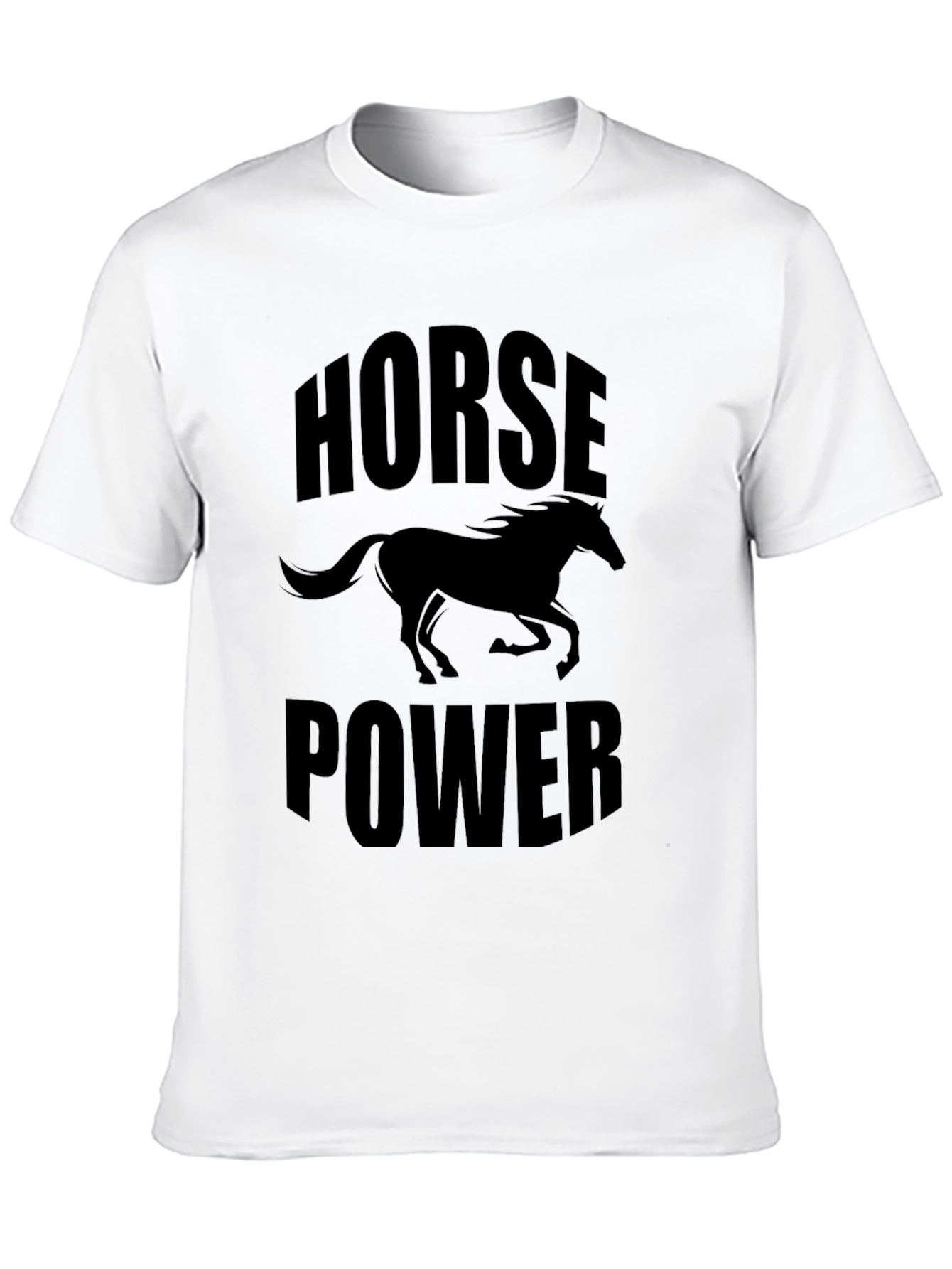 Horsepower Black T-Shirt: Bold Graphic Tee