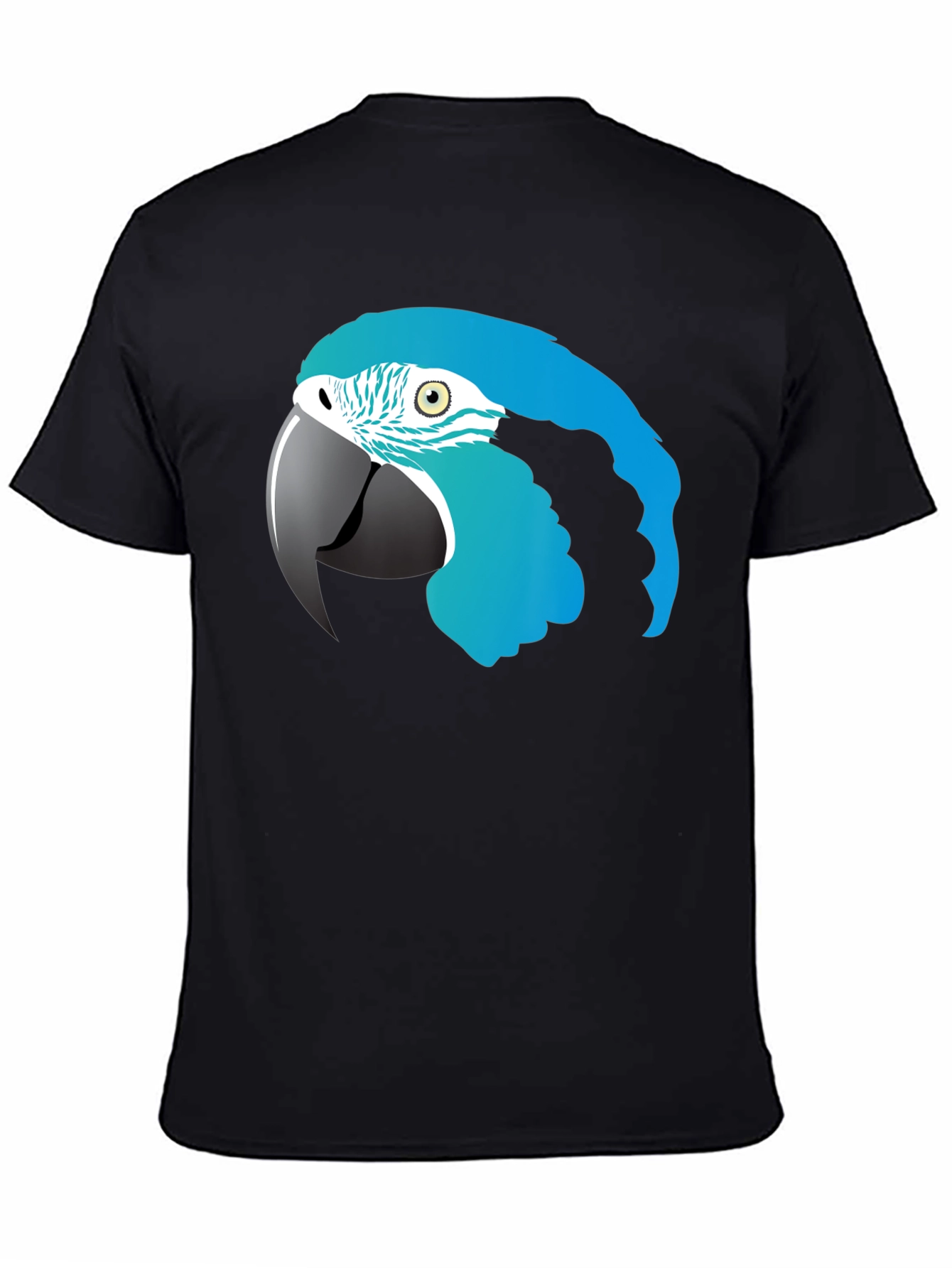 Blue Macaw Parrot Graphic T-Shirt