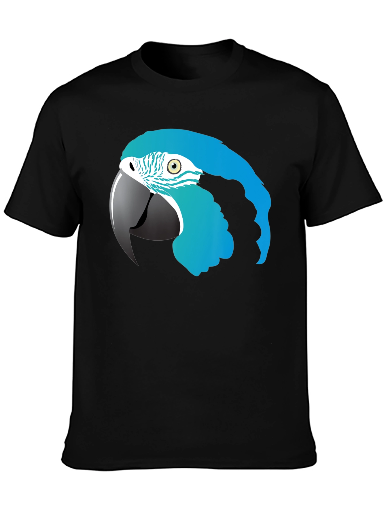 Blue Macaw Parrot Graphic T-Shirt