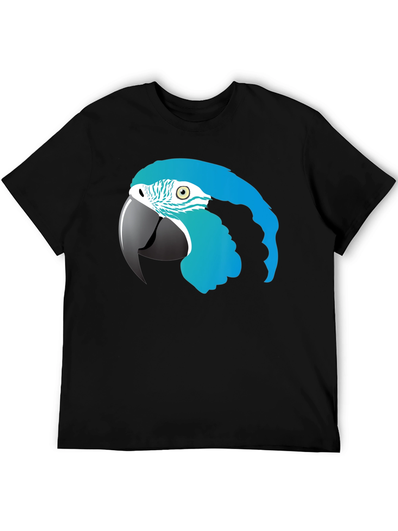 Blue Macaw Parrot Graphic T-Shirt