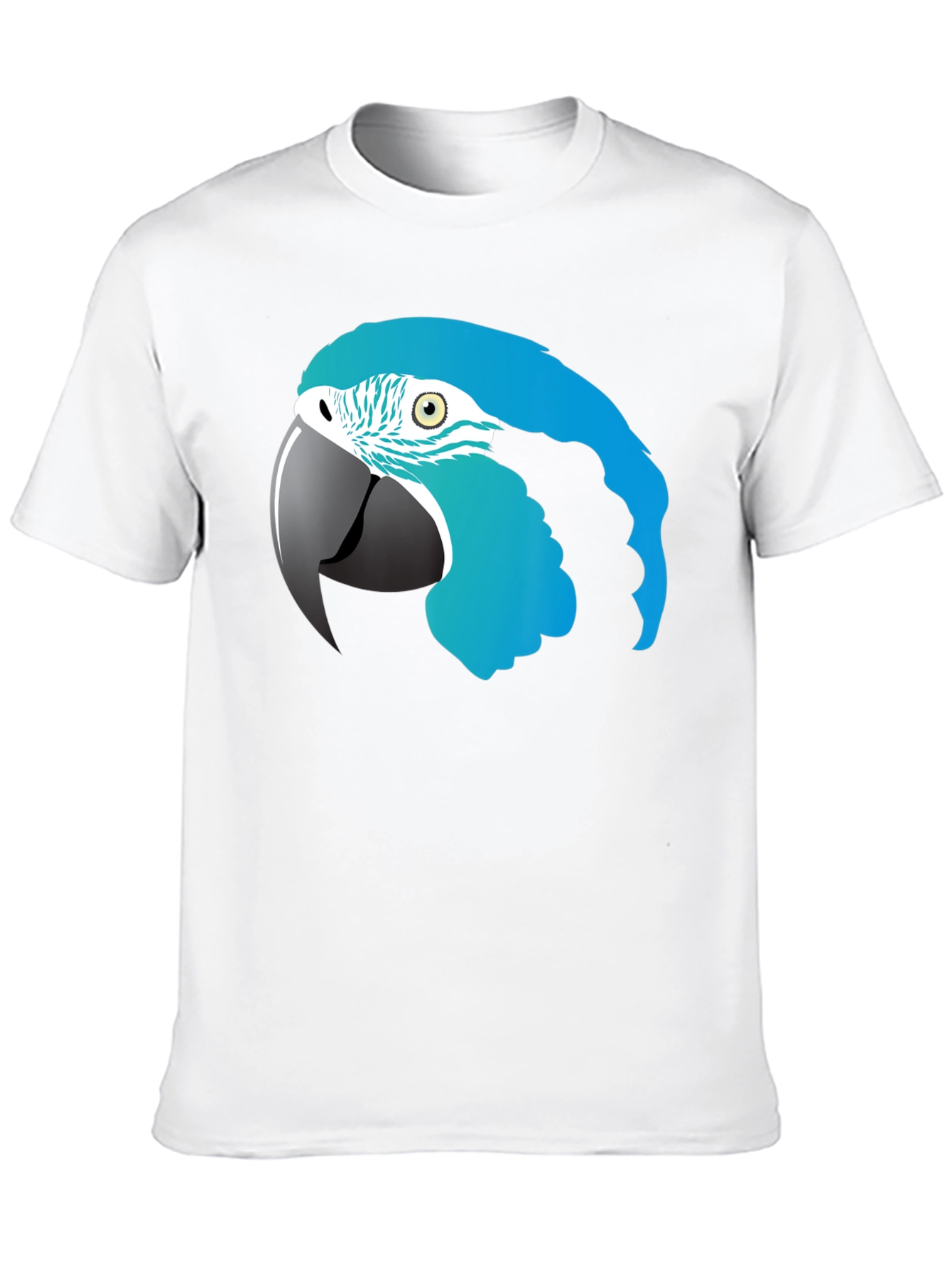 Blue Macaw Parrot Graphic T-Shirt