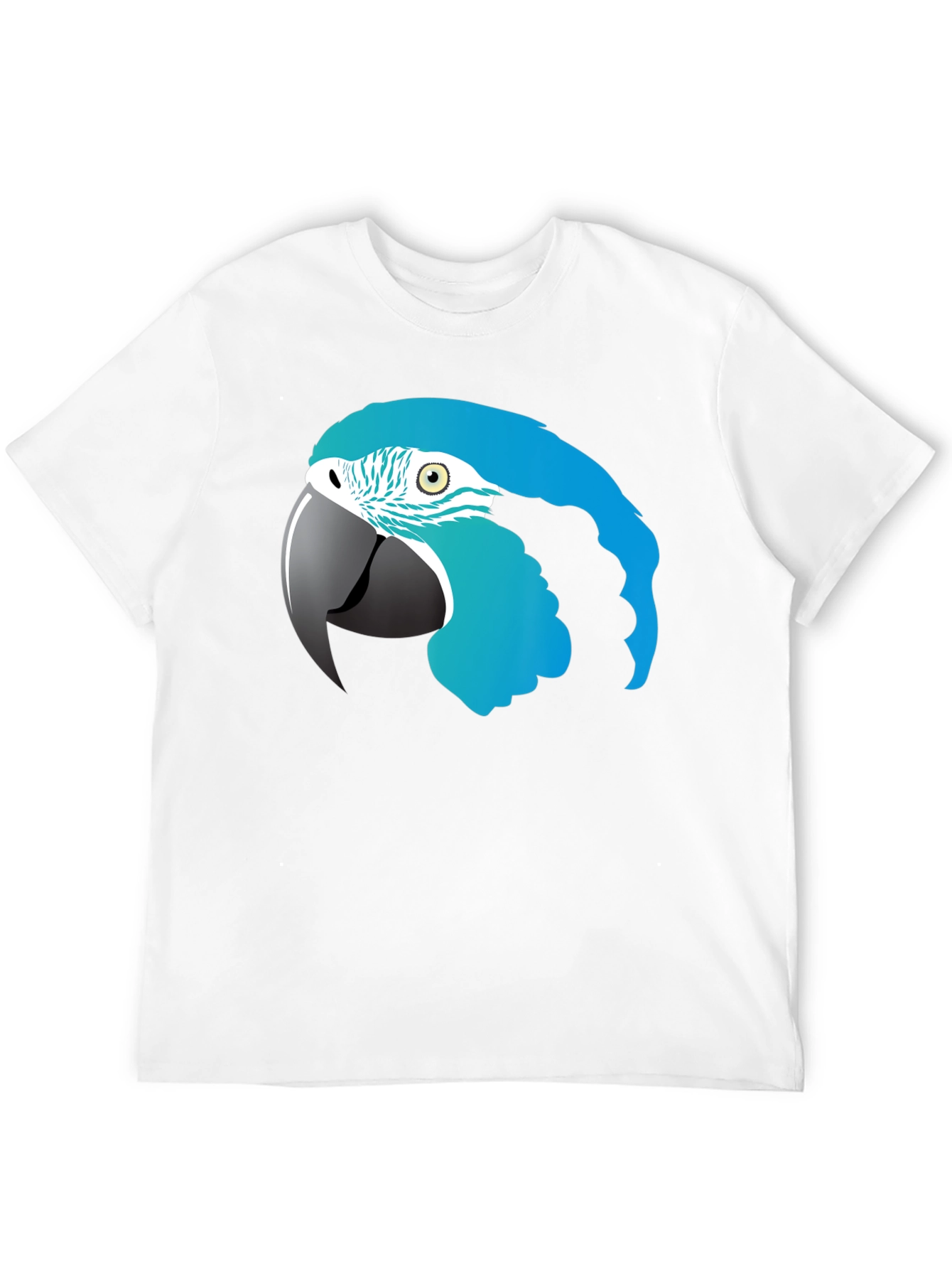 Blue Macaw Parrot Graphic T-Shirt