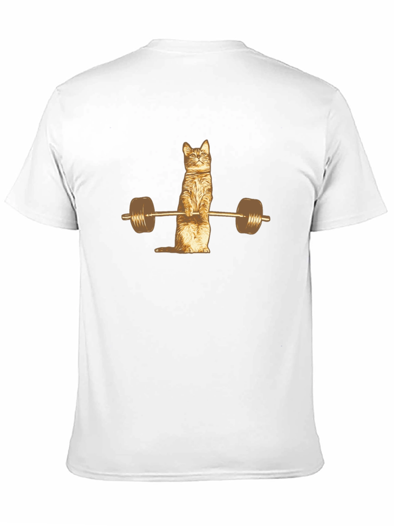 Cat Lifting Weights Funny Gym T-Shirt