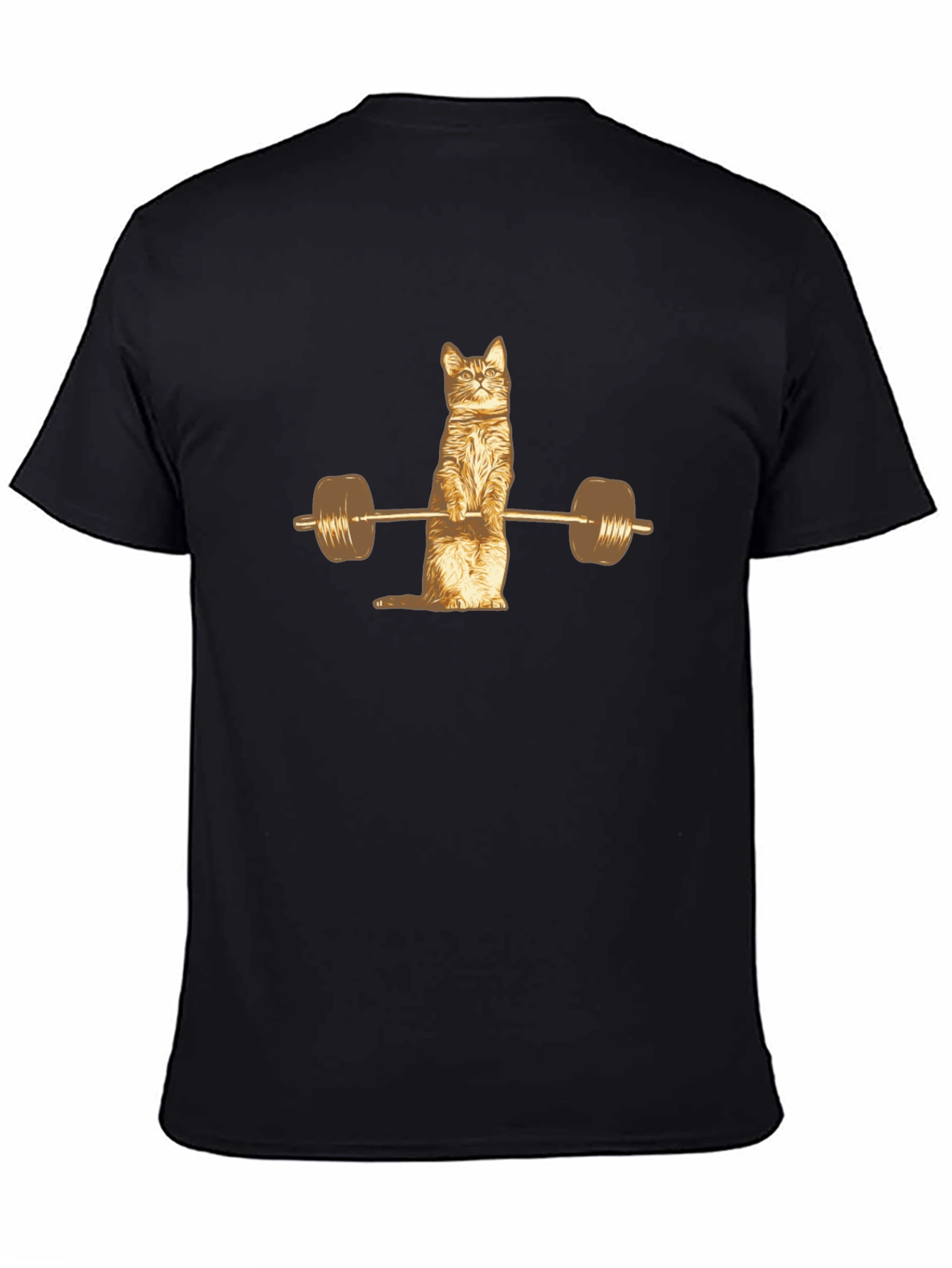Cat Lifting Weights Funny Gym T-Shirt