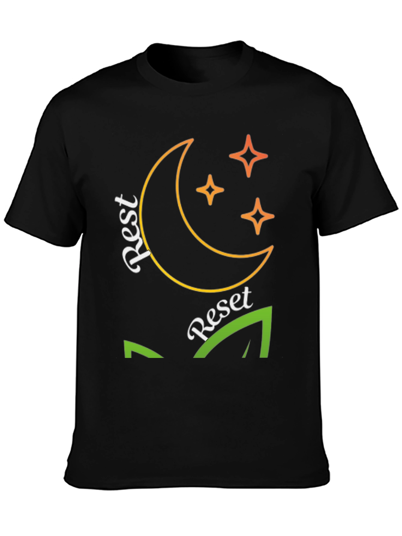 Rest Reset T-Shirt - Moon & Stars Graphic