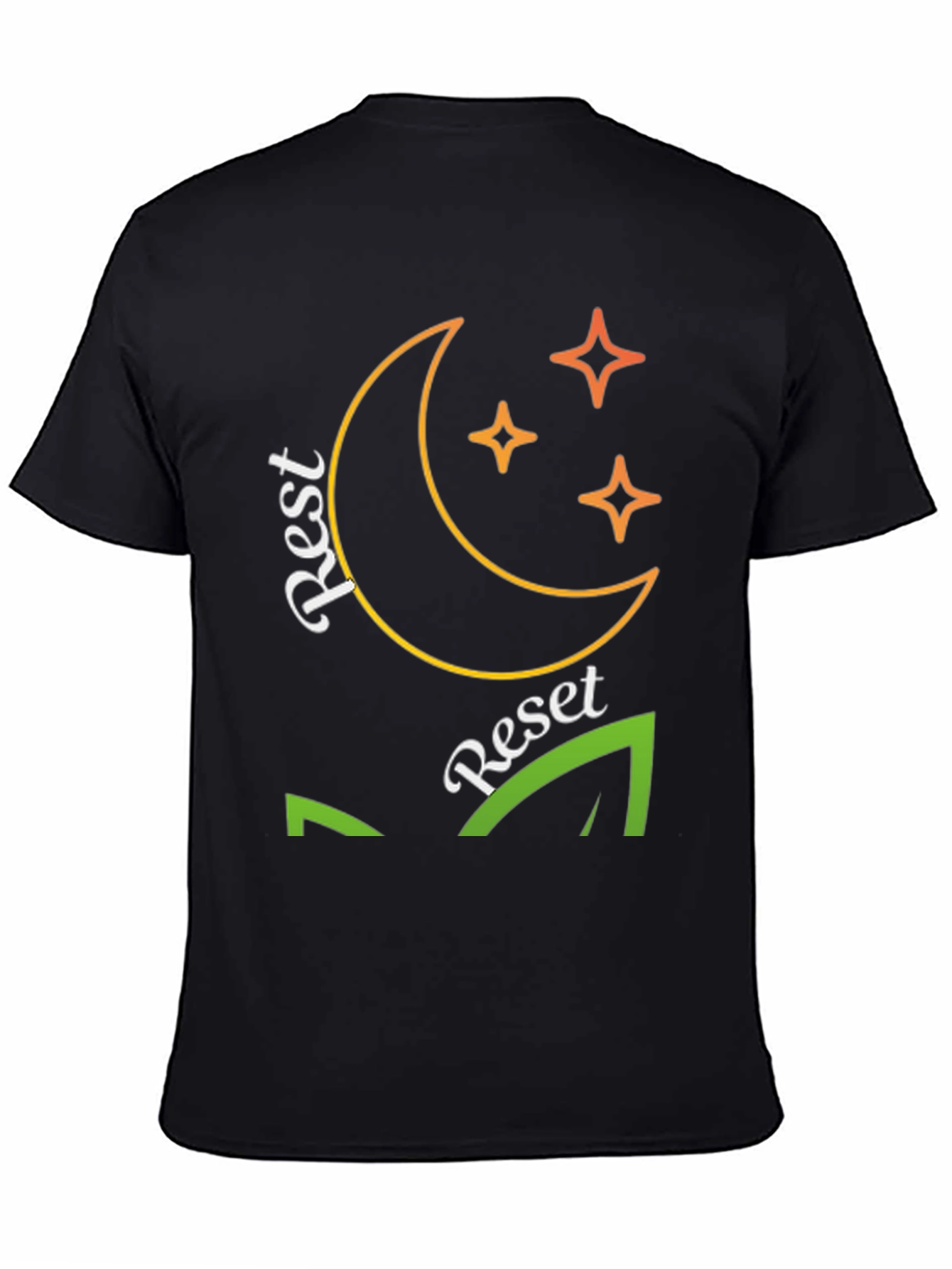 Rest Reset T-Shirt - Moon & Stars Graphic