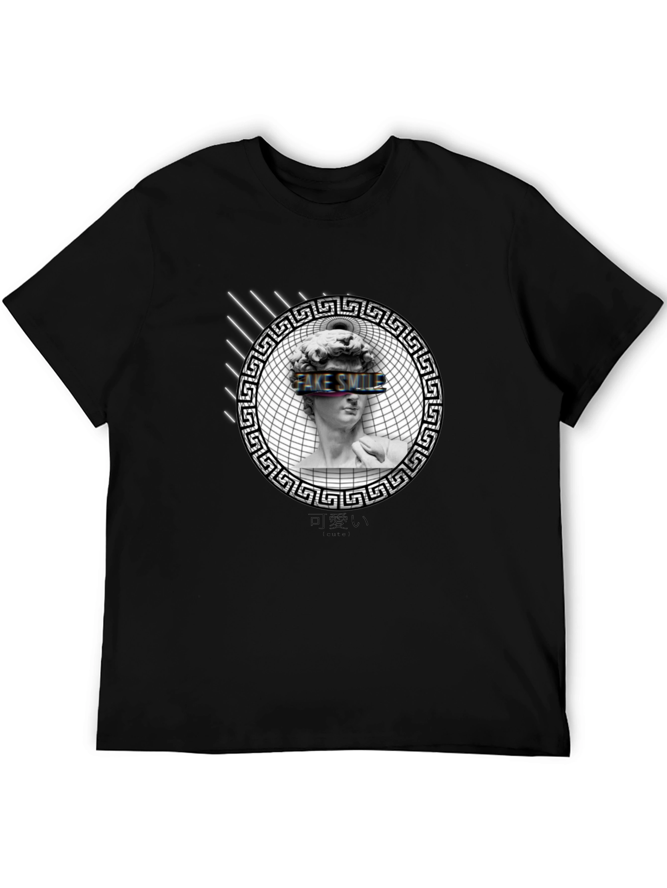 Fake Smile Graphic Print Tee - Black