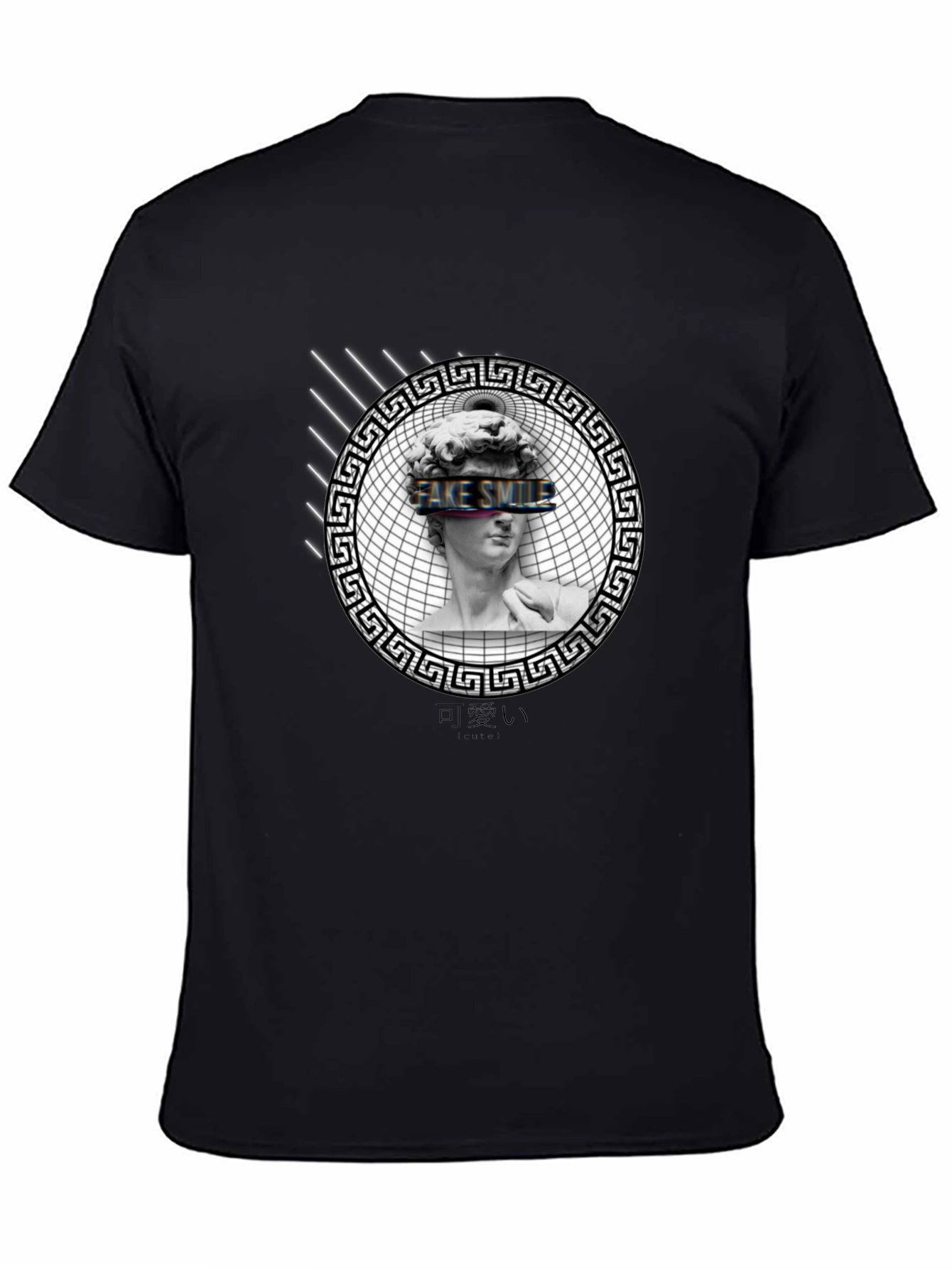 Fake Smile Graphic Print Tee - Black