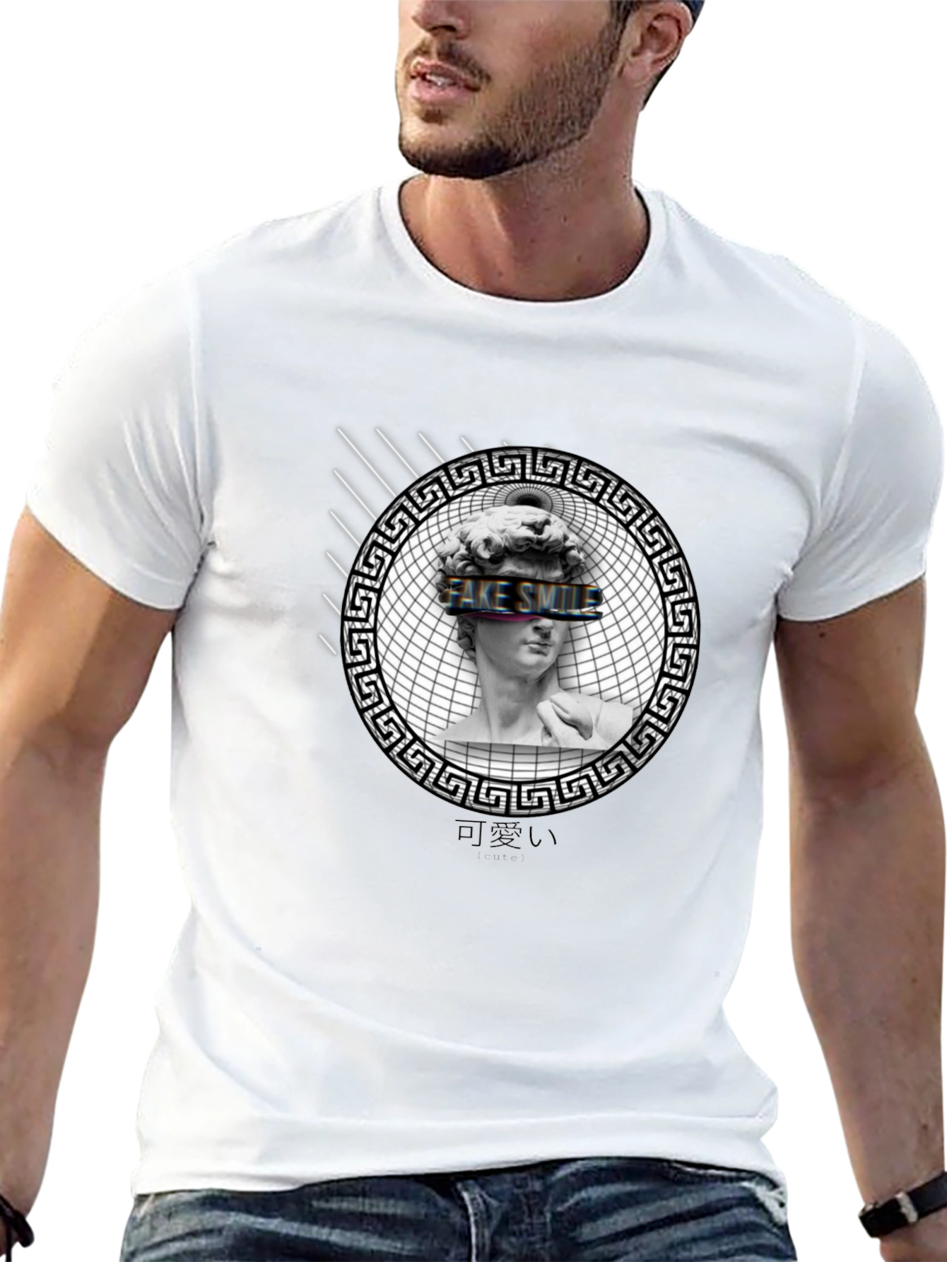 Fake Smile Graphic Print Tee - Black