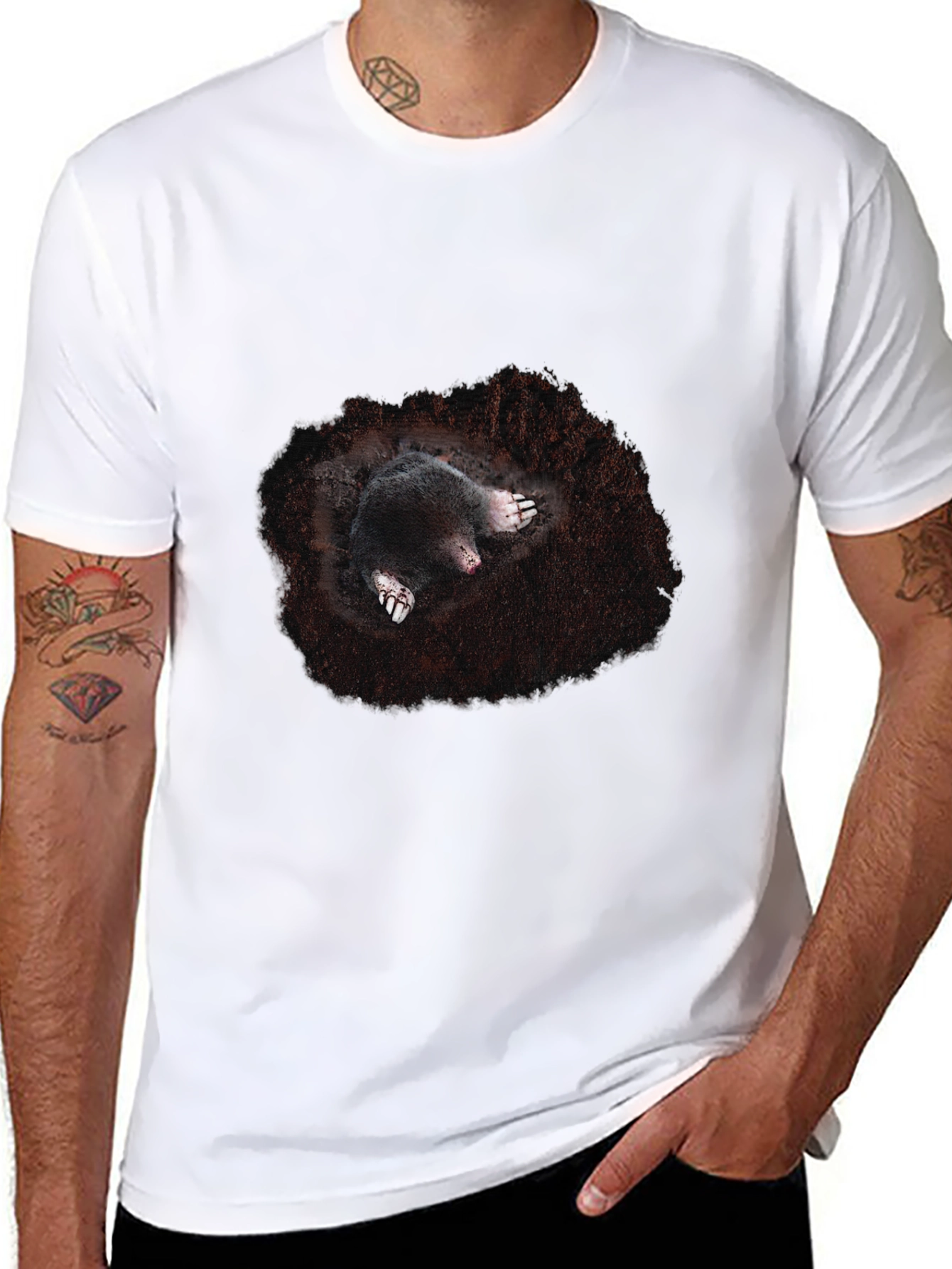 Mole Burrow T-Shirt - Unique Animal Tee