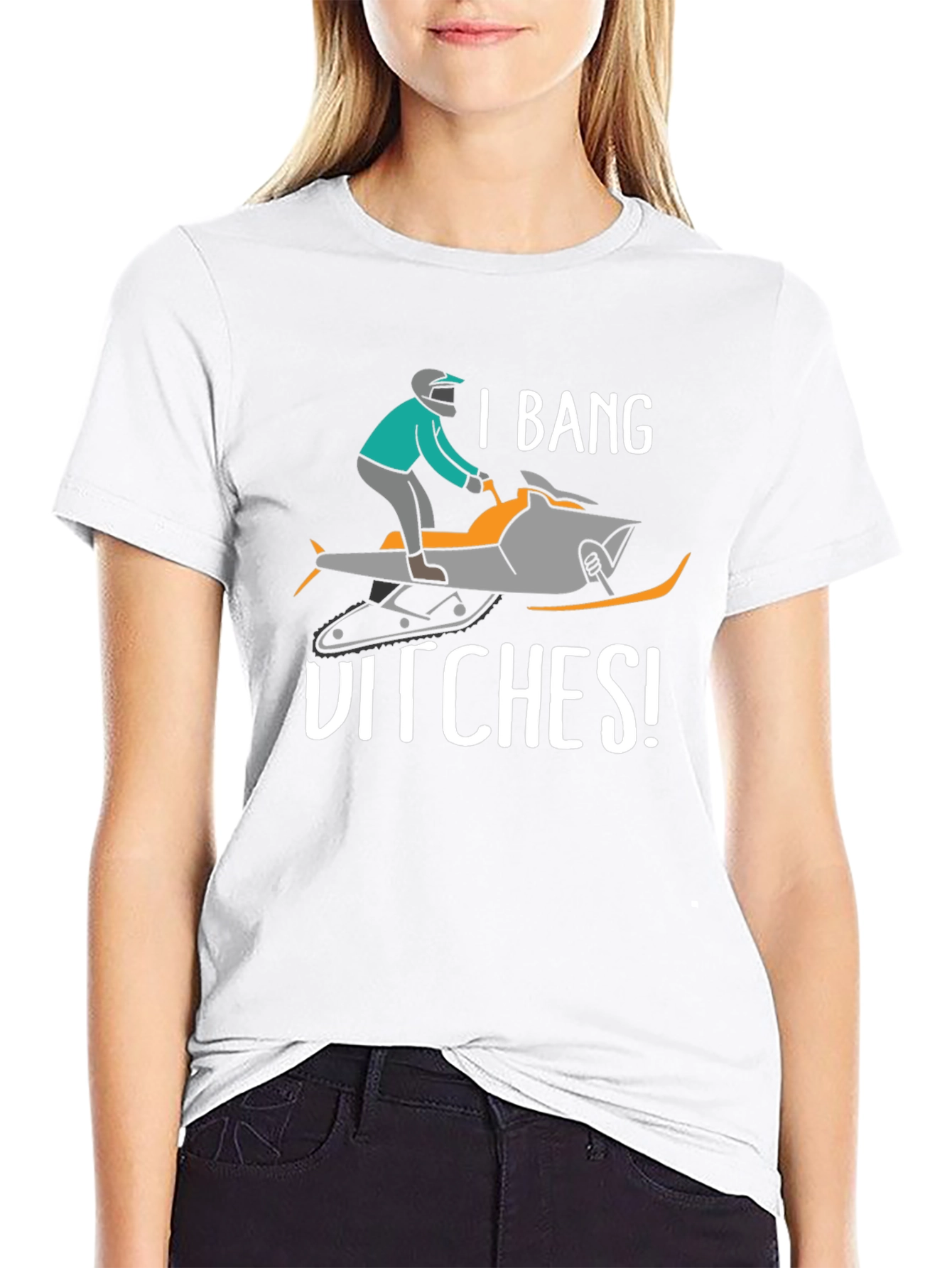I Bang Ditches T-Shirt - Snowmobile Humor Tee