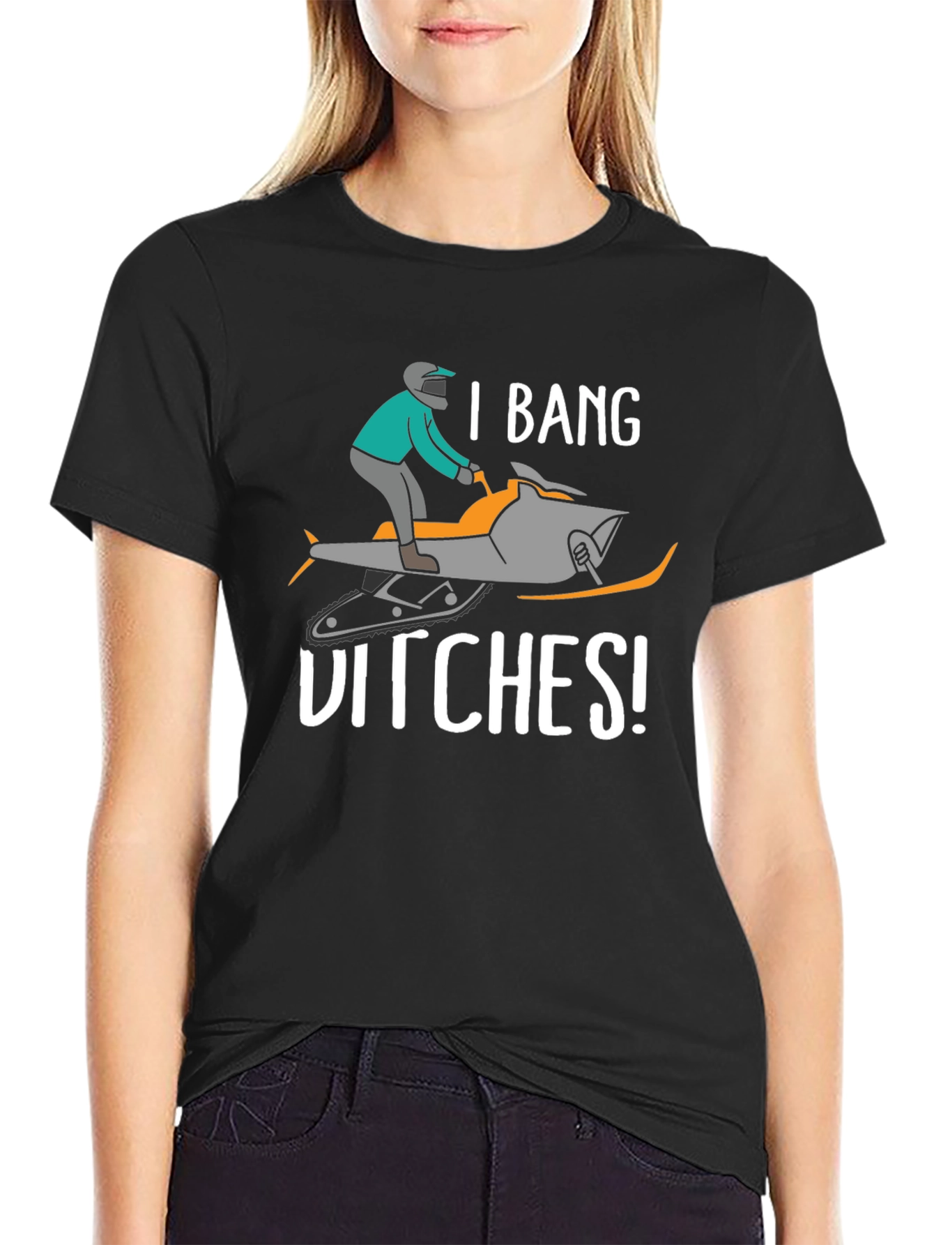 I Bang Ditches T-Shirt - Snowmobile Humor Tee