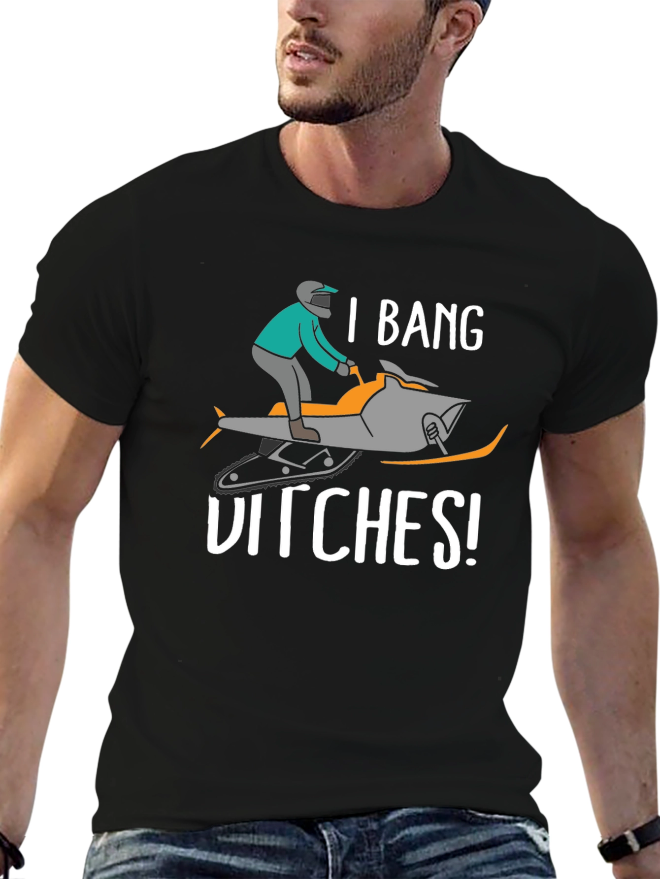 I Bang Ditches T-Shirt - Snowmobile Humor Tee