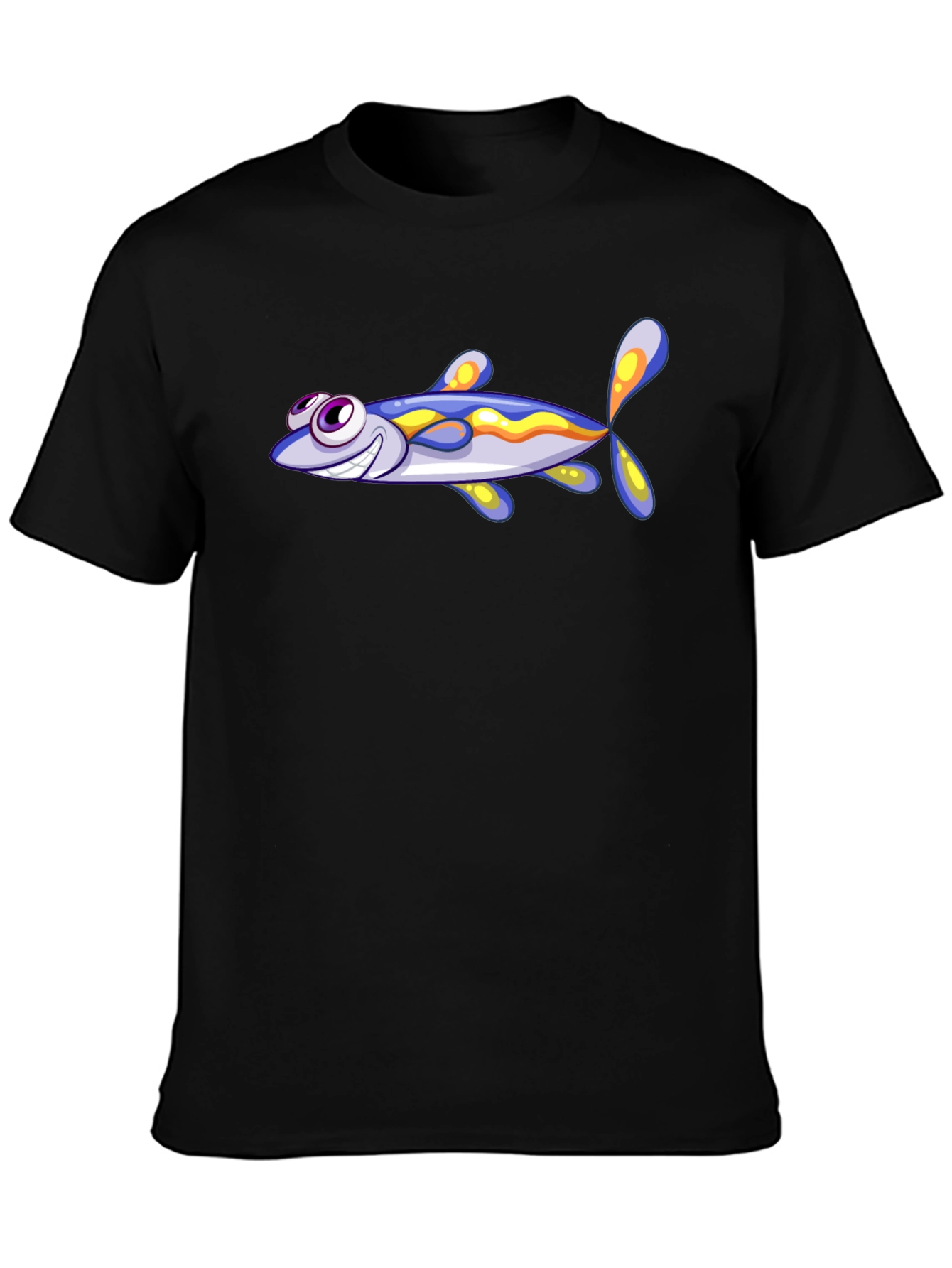 Cartoon Fish Graphic T-Shirt - Soft Cotton Blend