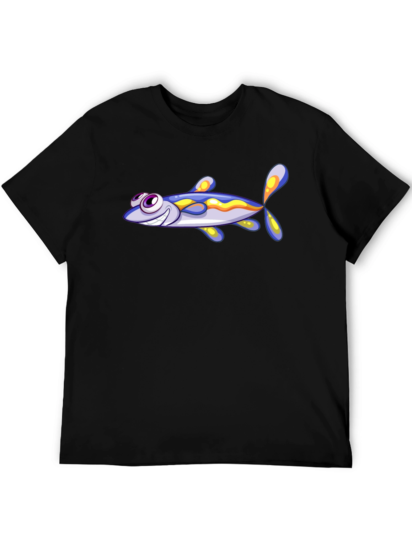 Cartoon Fish Graphic T-Shirt - Soft Cotton Blend