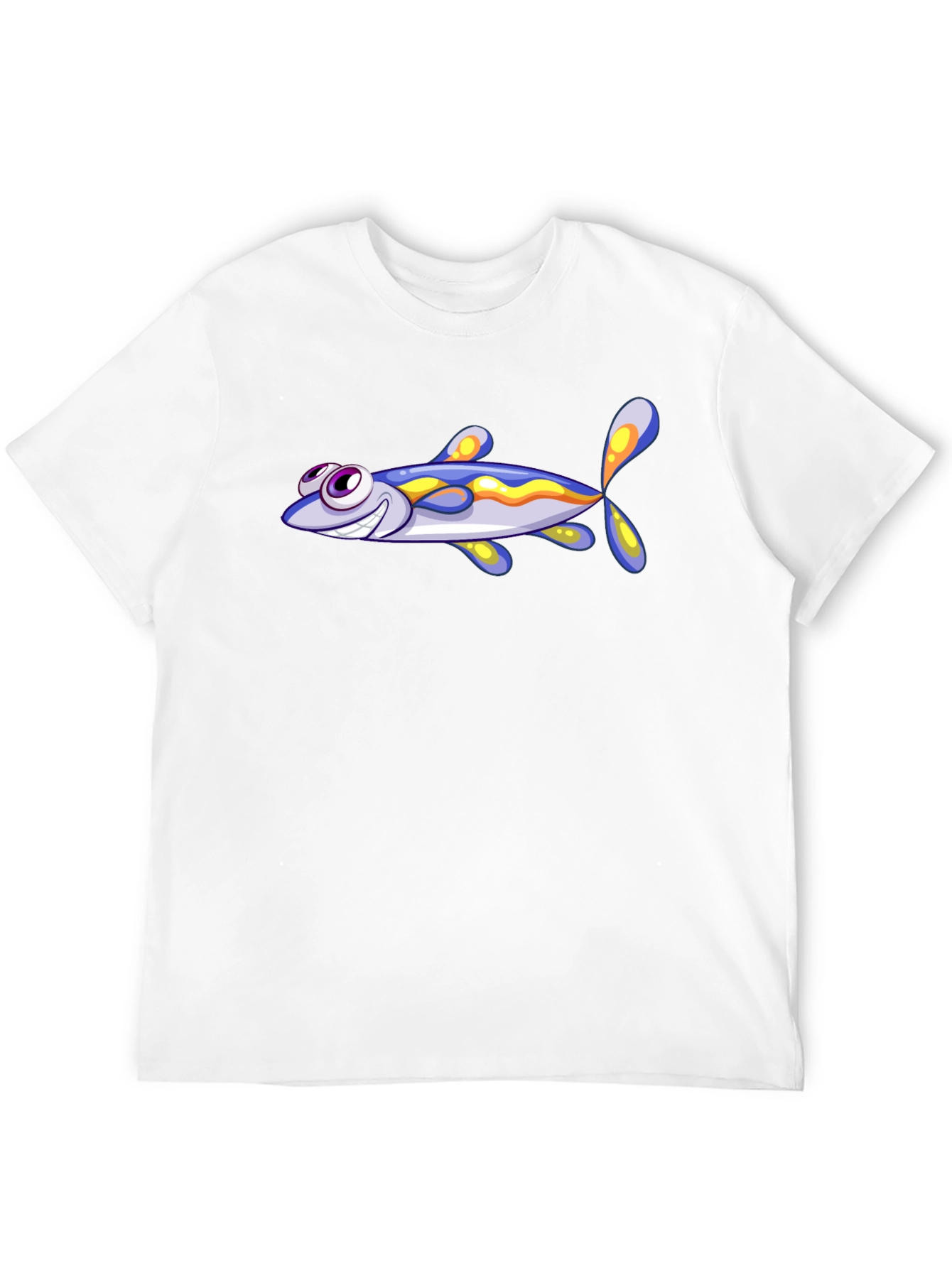Cartoon Fish Graphic T-Shirt - Soft Cotton Blend