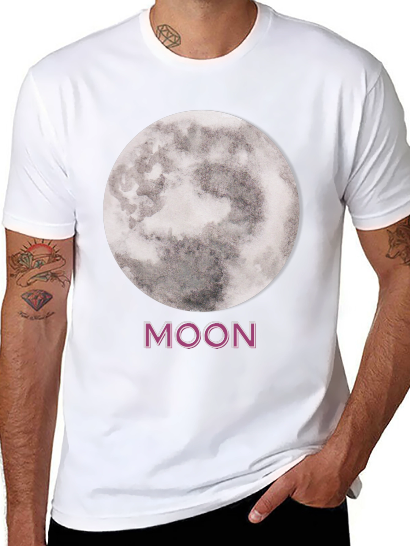 Lunar Moon Graphic Tee - Stylish Space T-Shirt
