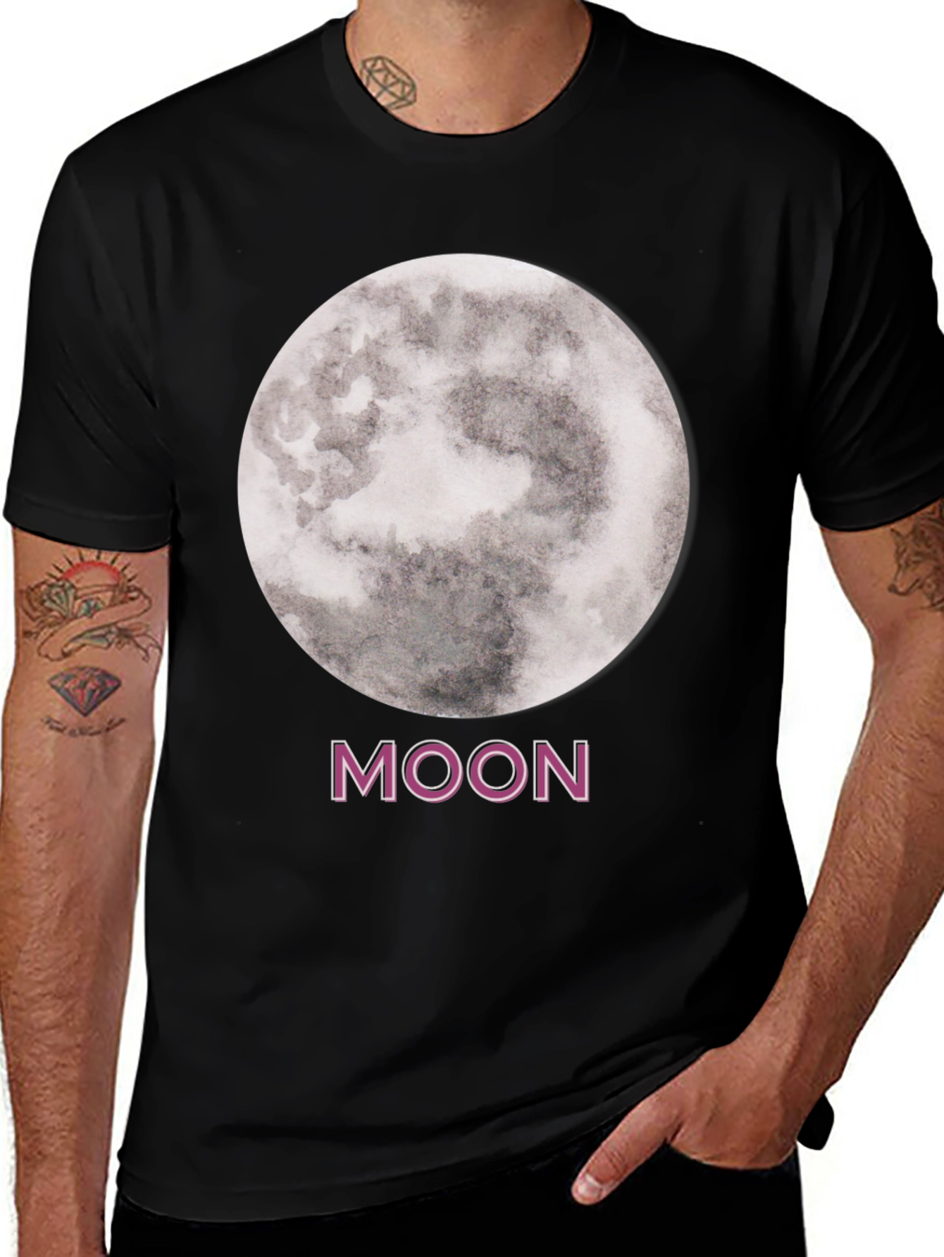 Lunar Moon Graphic Tee - Stylish Space T-Shirt