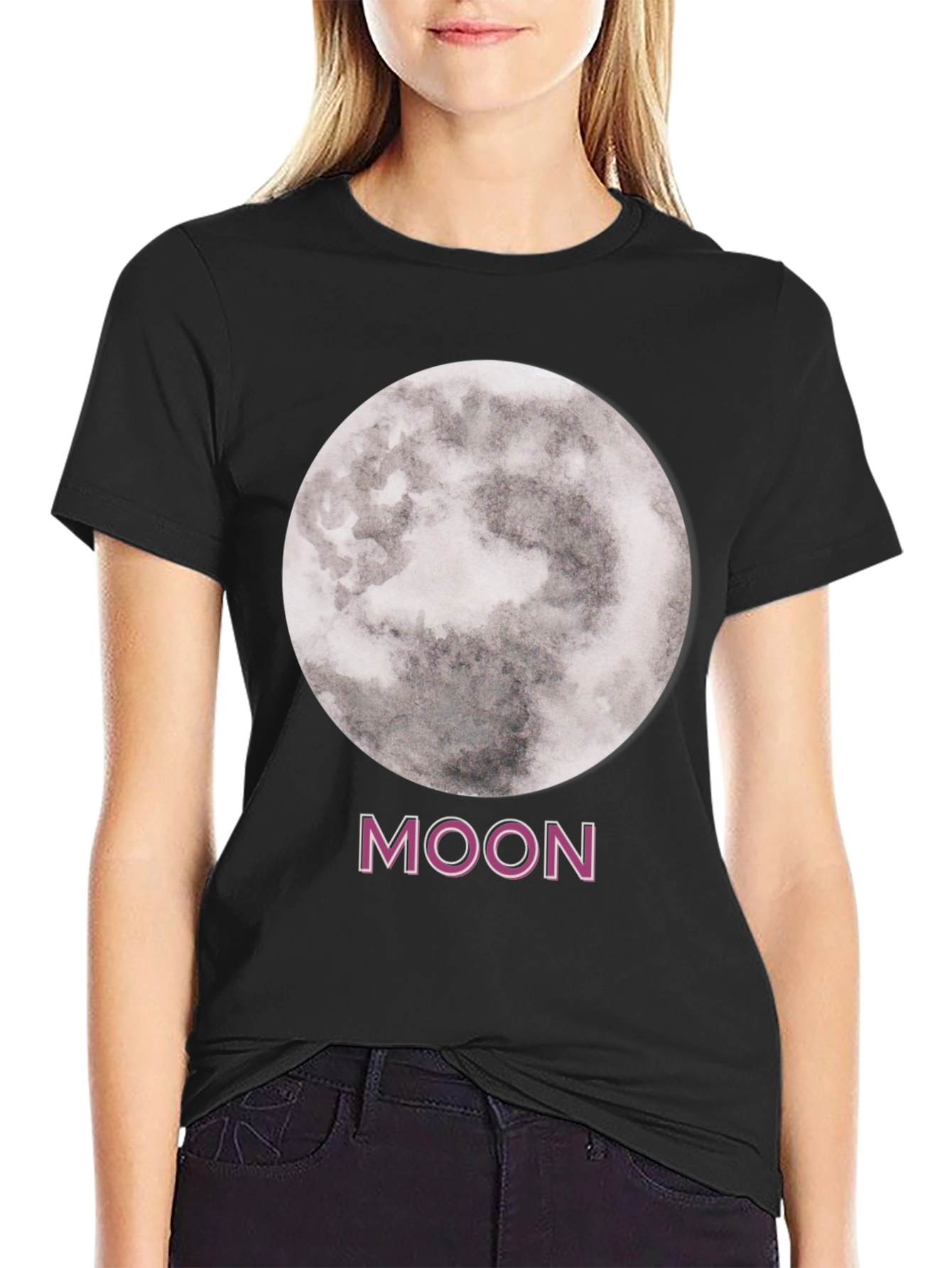 Lunar Moon Graphic Tee - Stylish Space T-Shirt