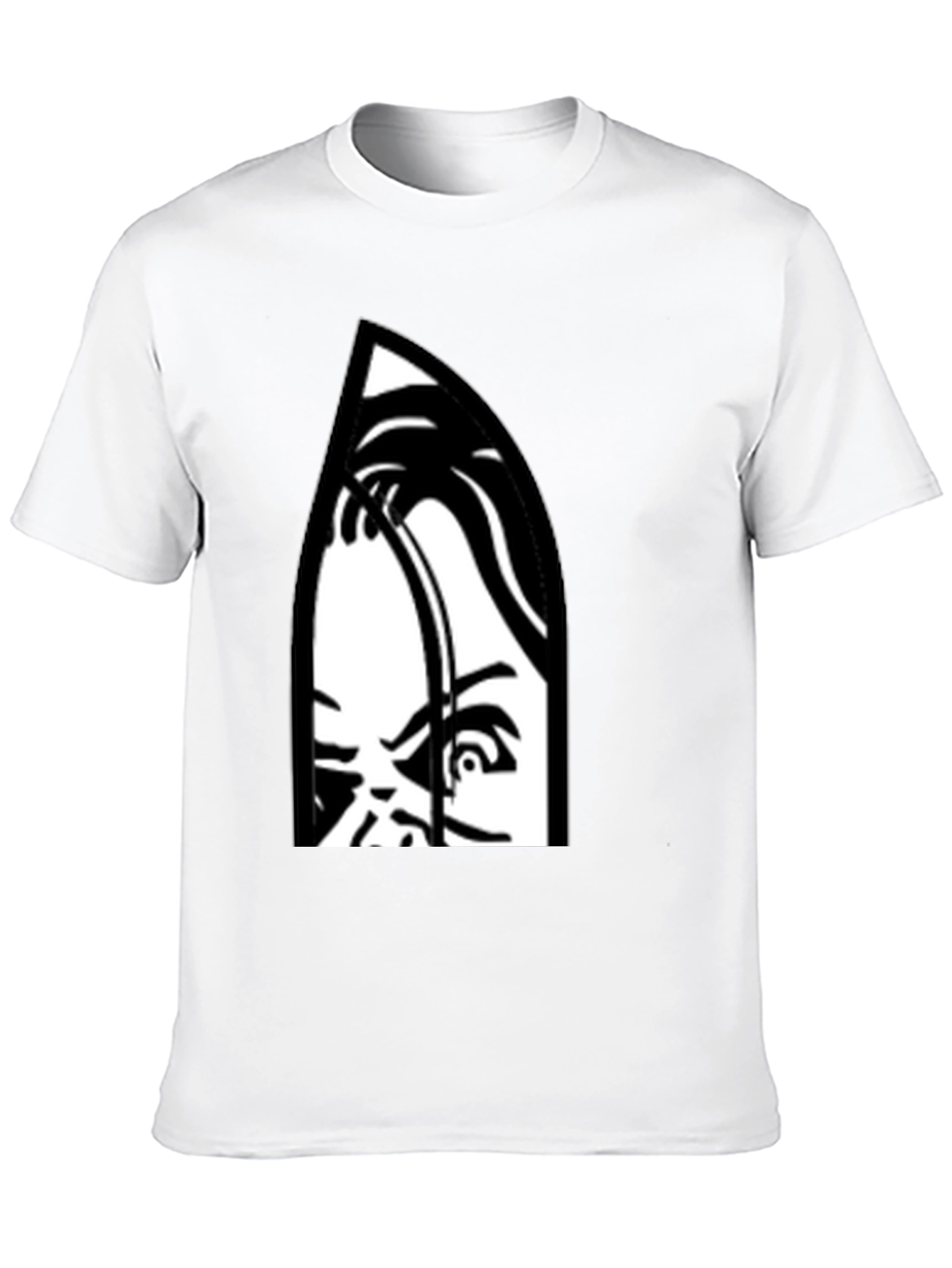 Creepy Doll Graphic Print Black T-Shirt