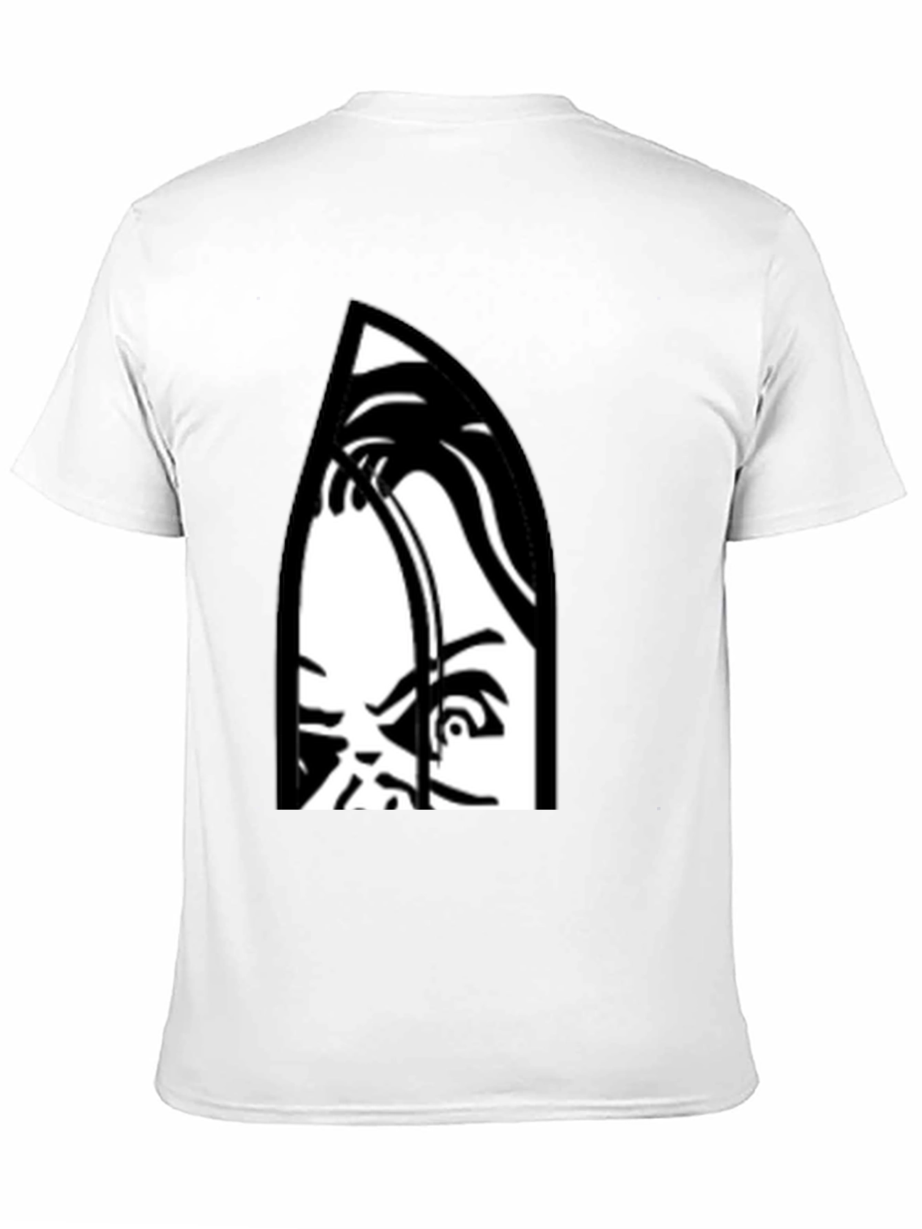 Creepy Doll Graphic Print Black T-Shirt