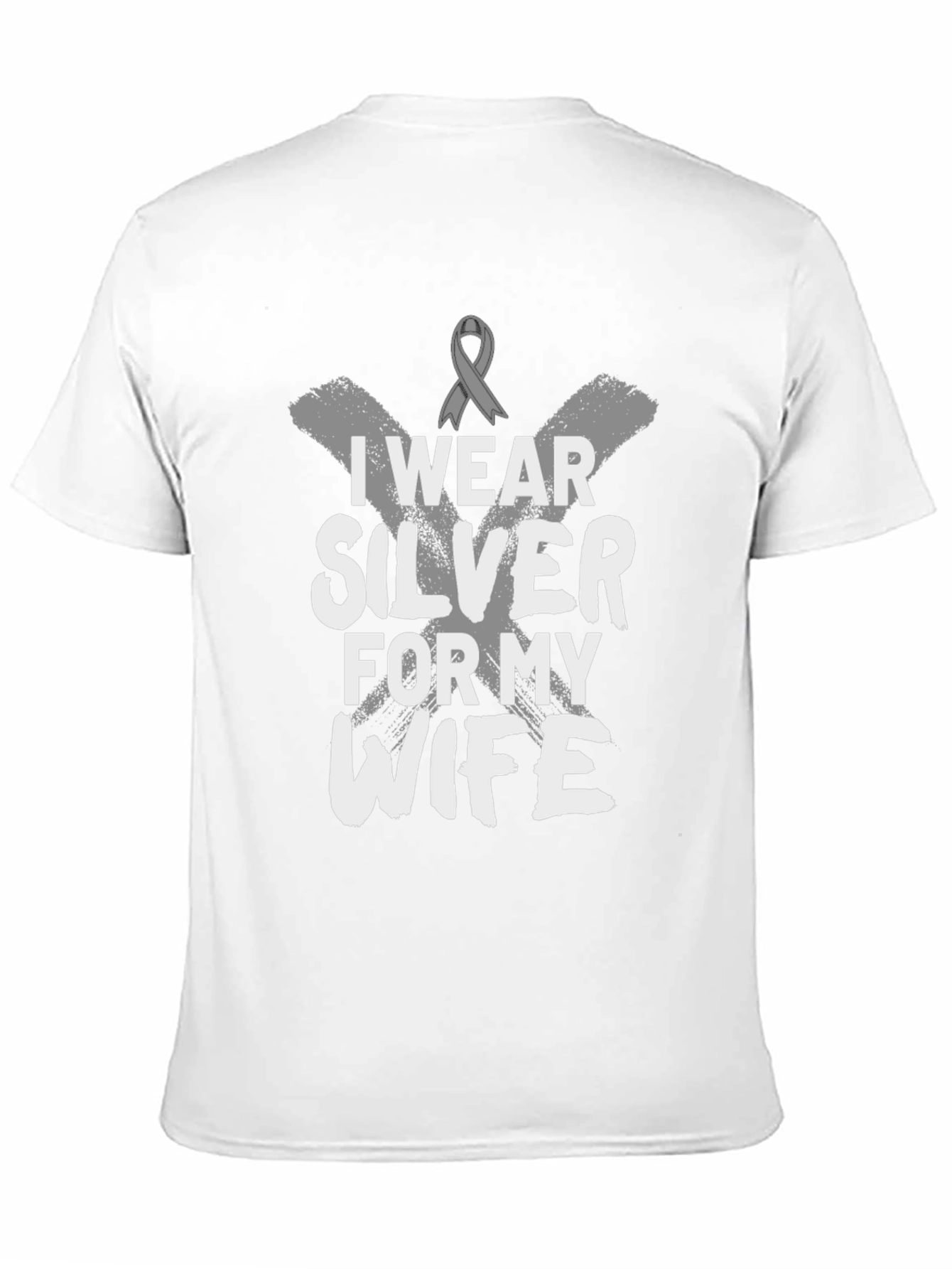 I Wear Silver For My Wife Awareness T-Shirt