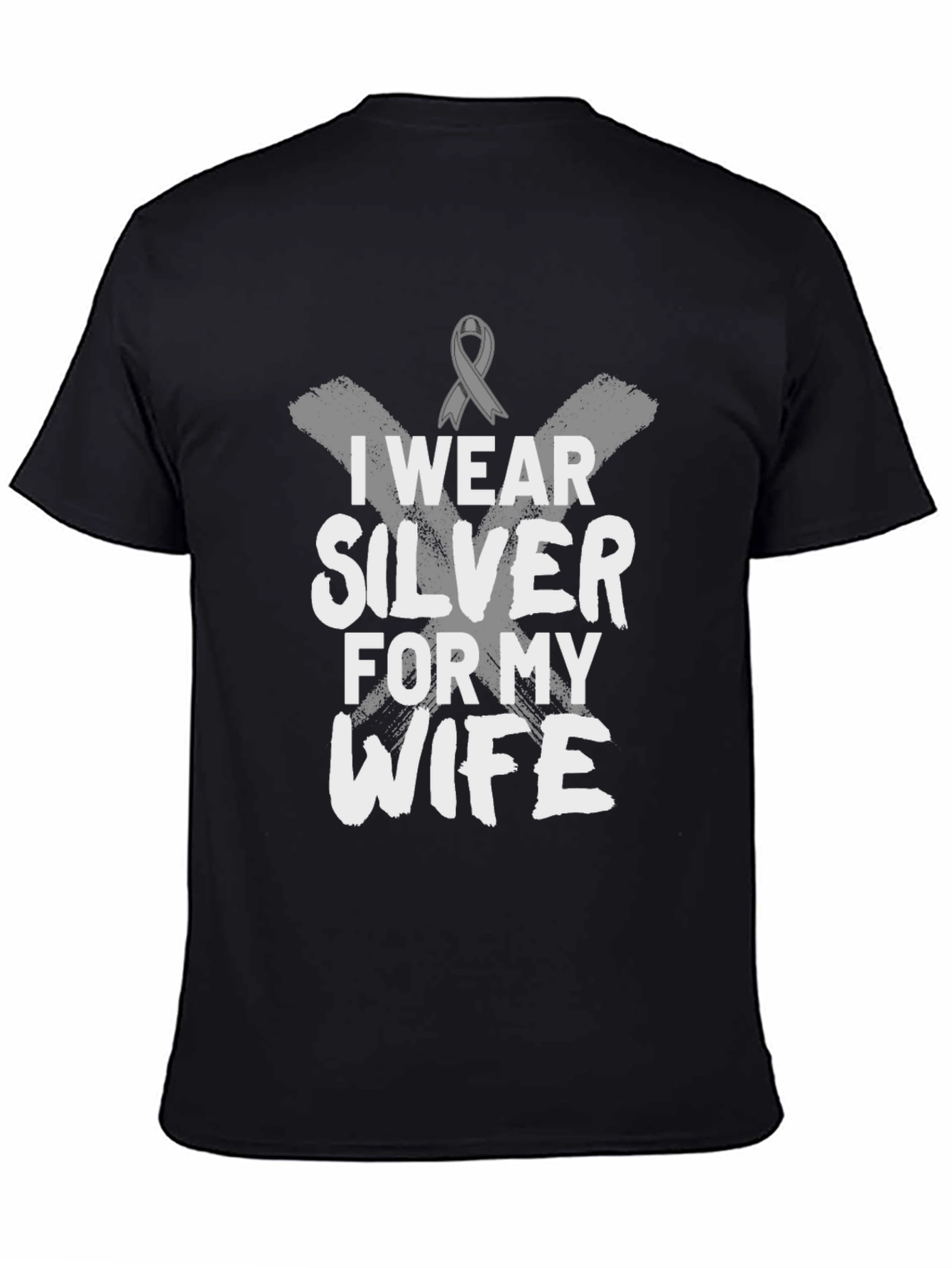 I Wear Silver For My Wife Awareness T-Shirt