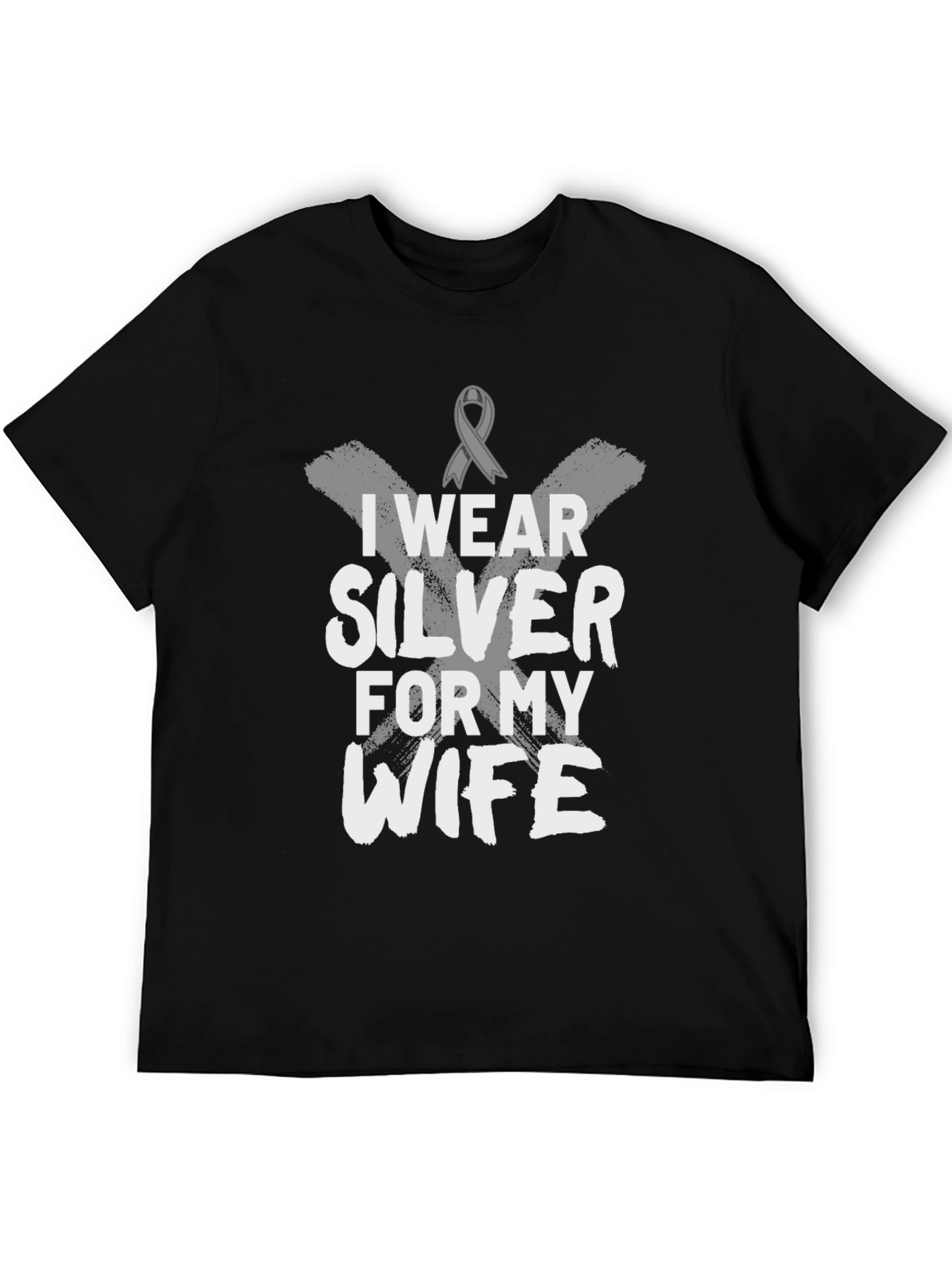I Wear Silver For My Wife Awareness T-Shirt