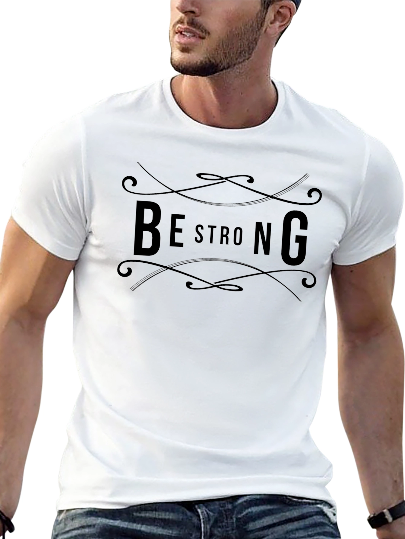 Be Strong Graphic Tee - Mens Black T-Shirt