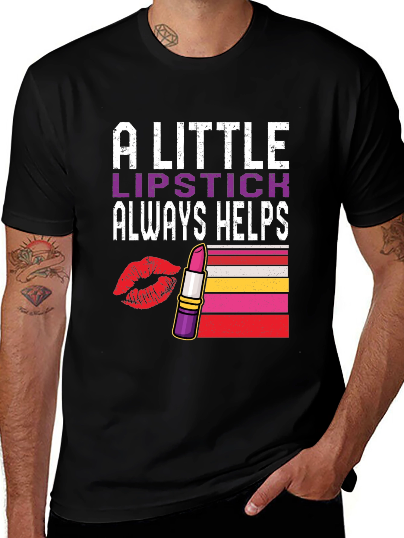 Lipstick Helps Graphic Tee