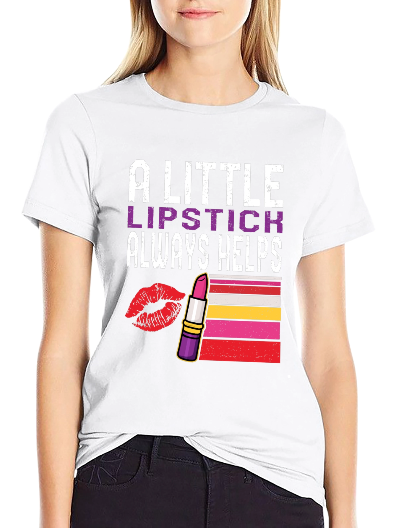 Lipstick Helps Graphic Tee