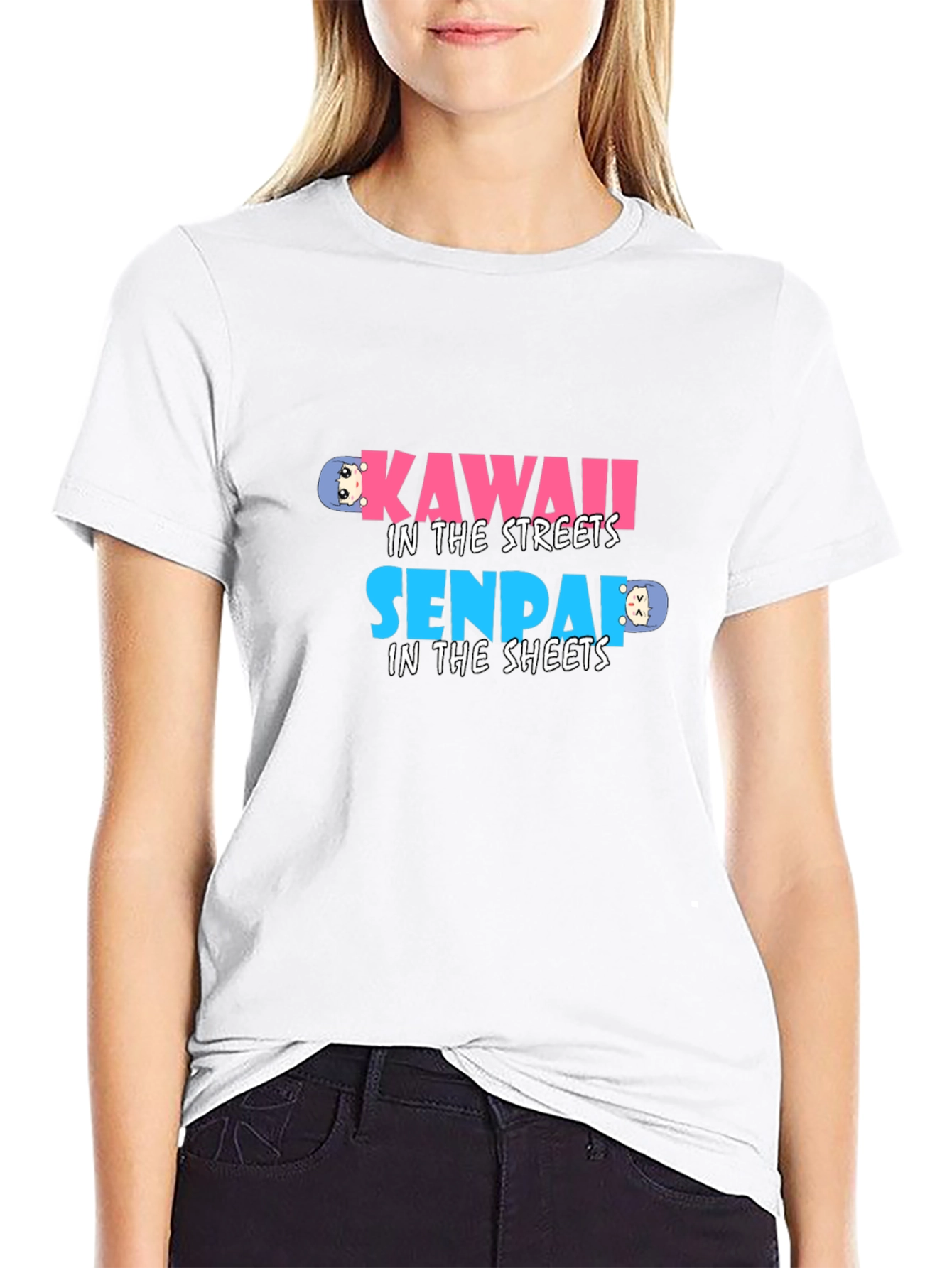Kawaii Senpai Graphic Tee - Anime Inspired