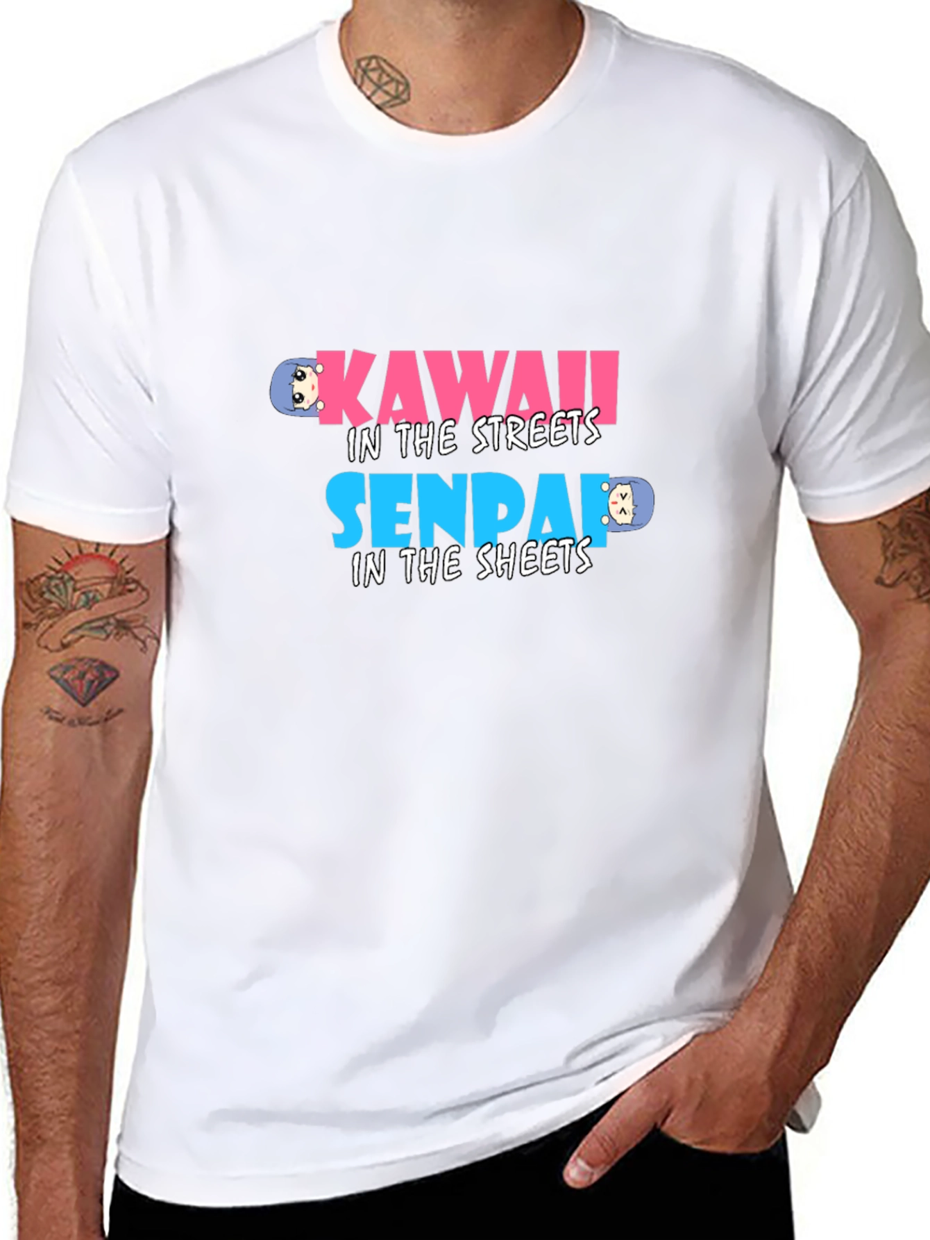 Kawaii Senpai Graphic Tee - Anime Inspired