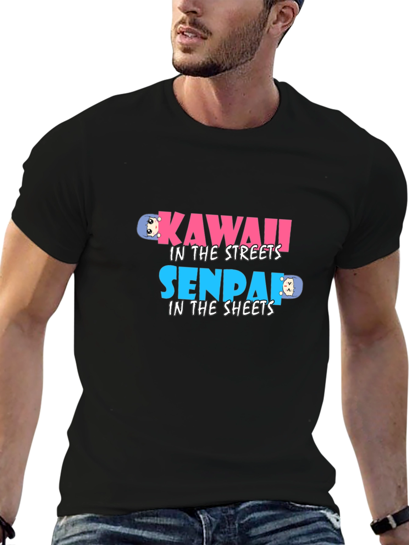 Kawaii Senpai Graphic Tee - Anime Inspired